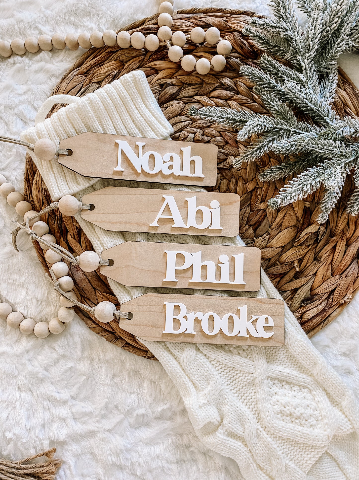 Custom Layered Stocking Tags