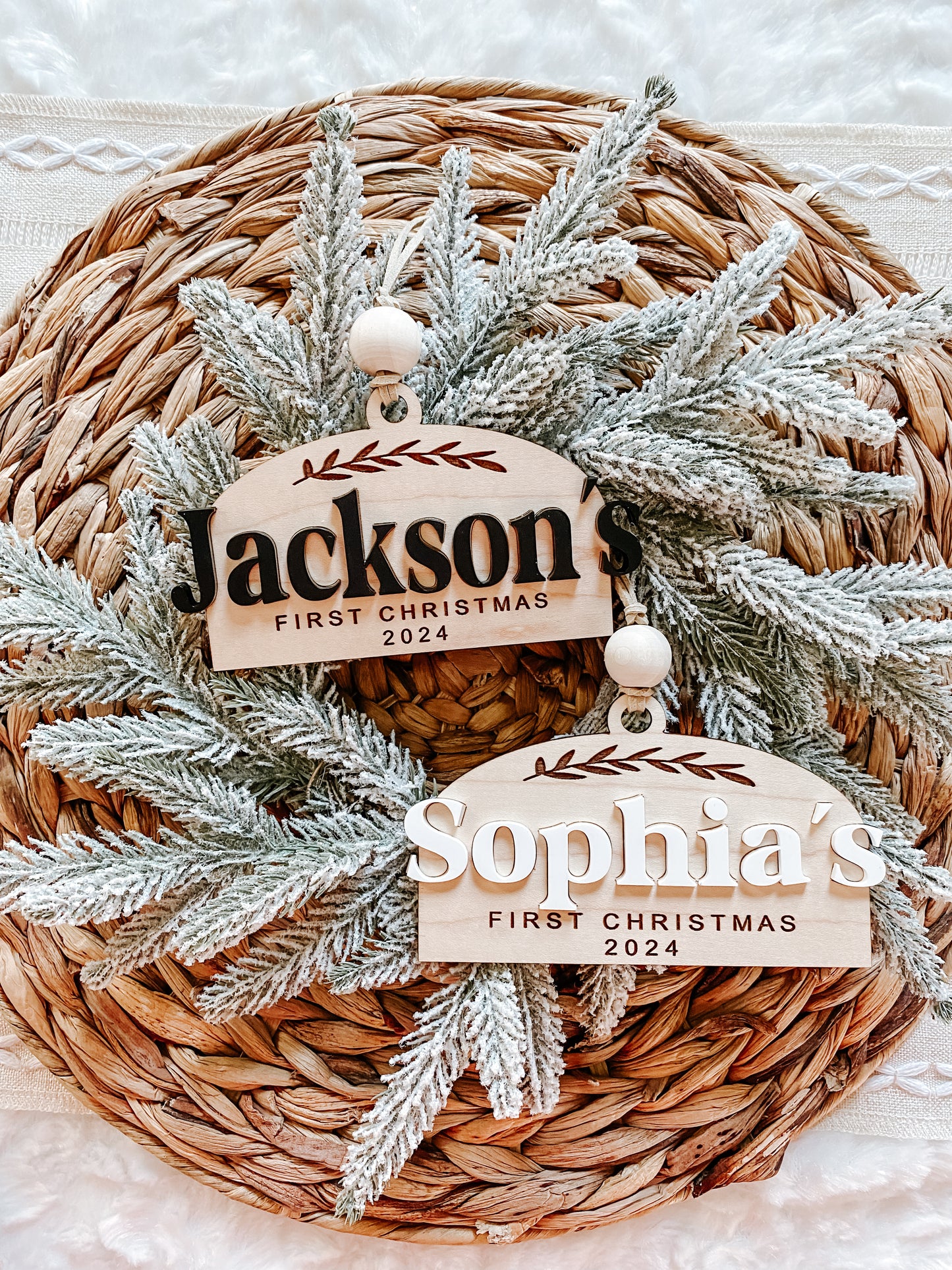 First Christmas Arched Ornament - Custom