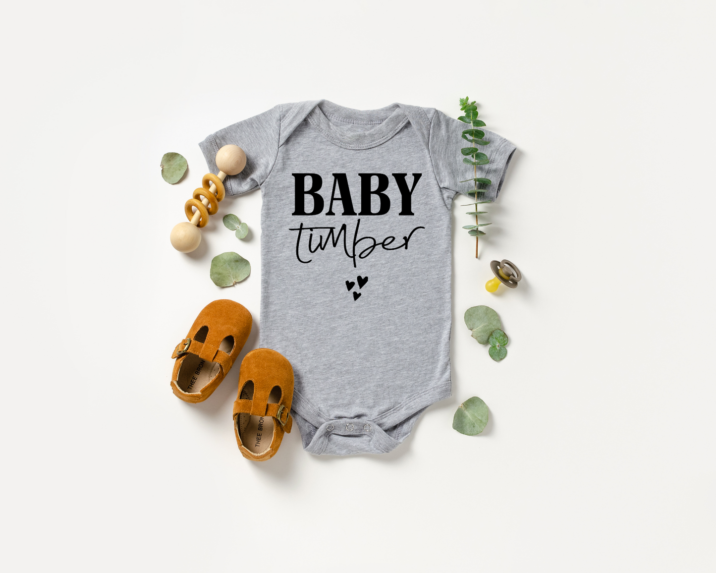 Personalized Baby Onesie - Triple Heart