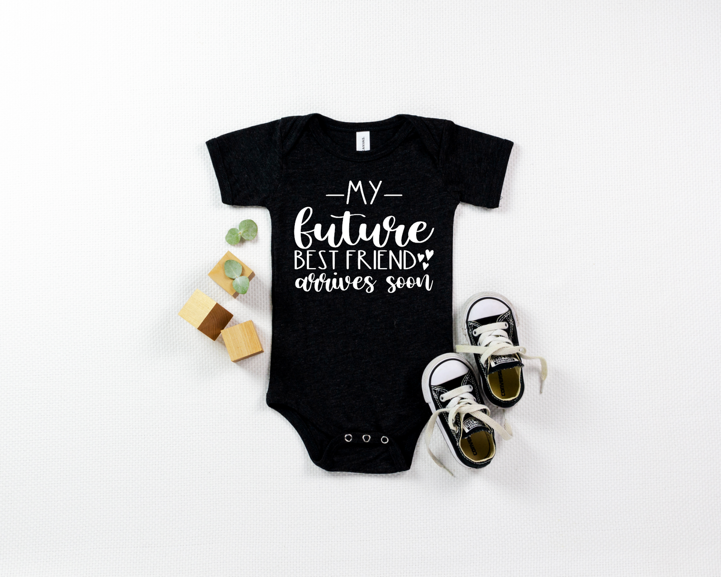 My Future Best Friend Arives Soon Custom Baby Onesie