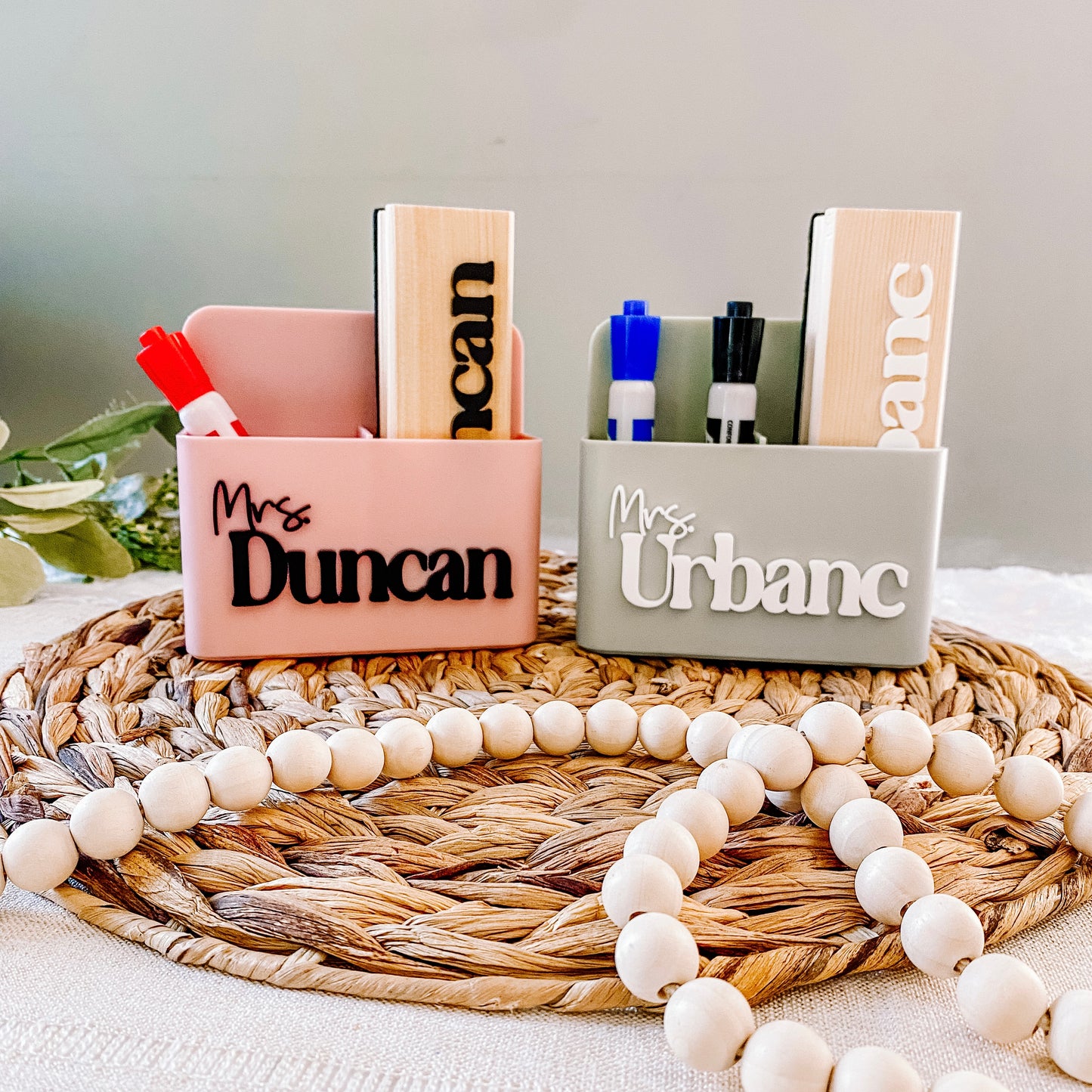 Custom Magnetic Dry Erase Marker Holder with Eraser