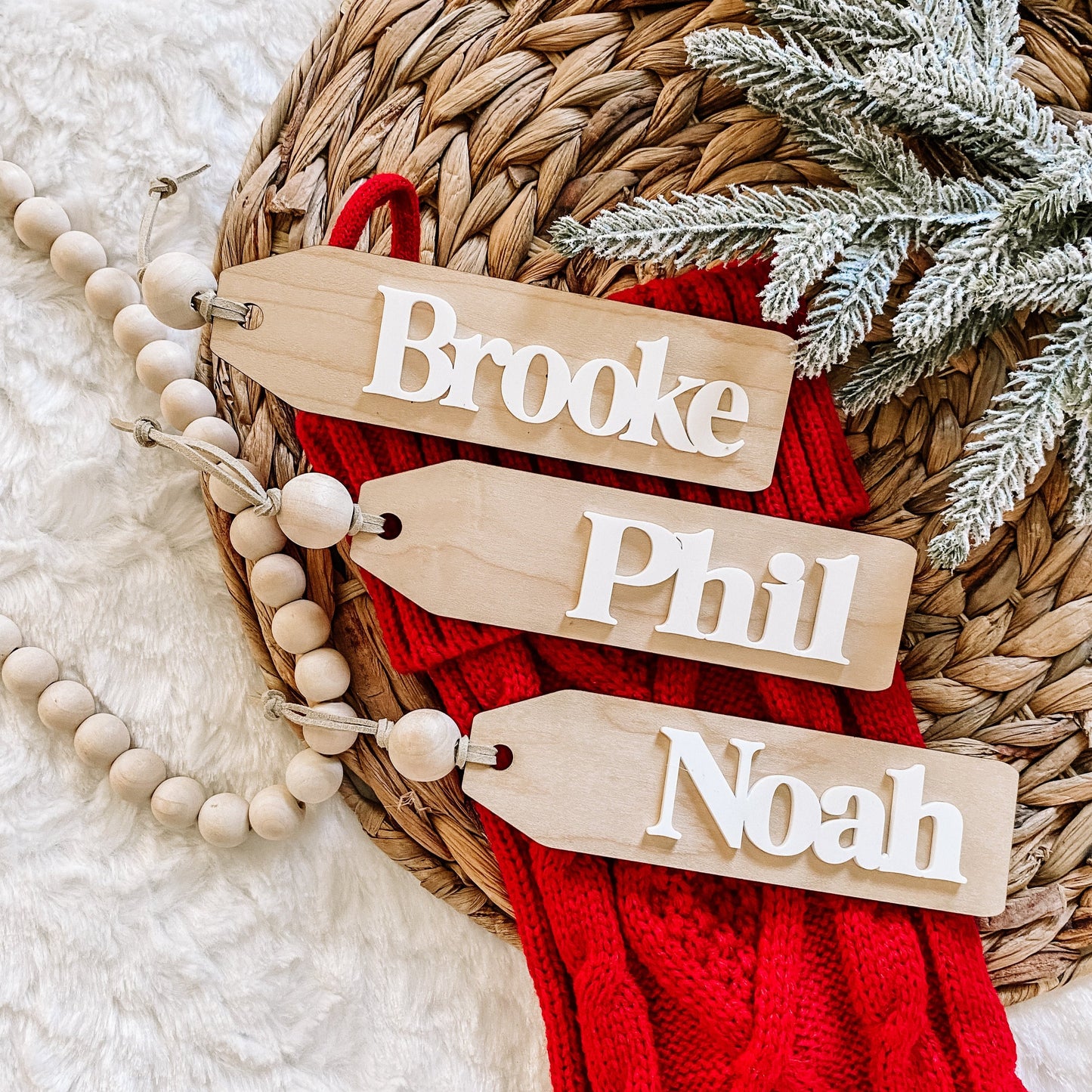 Custom Layered Stocking Tags