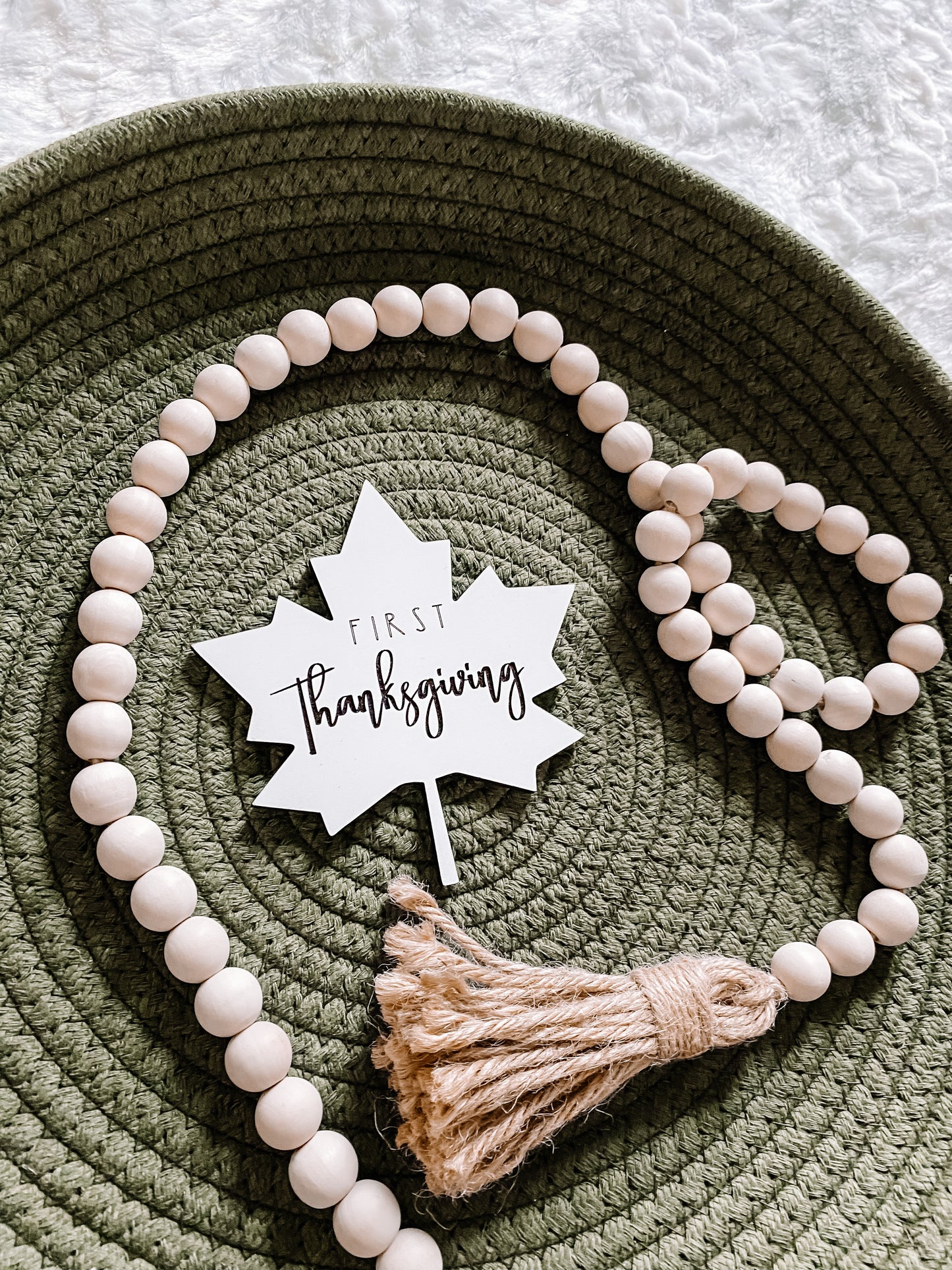 Baby's First Thanksgiving Milestone Sign - Leaf