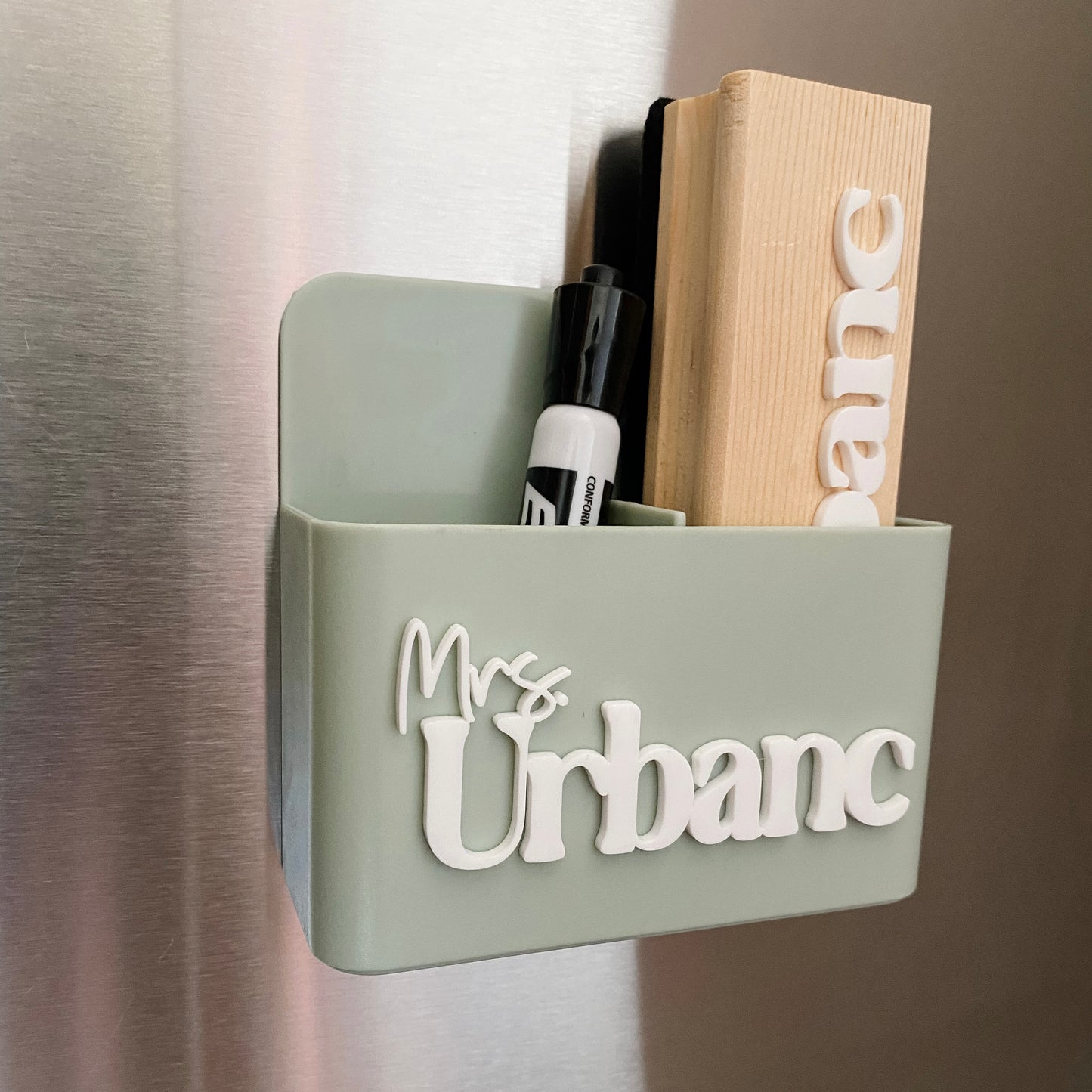 Custom Magnetic Dry Erase Marker Holder with Eraser