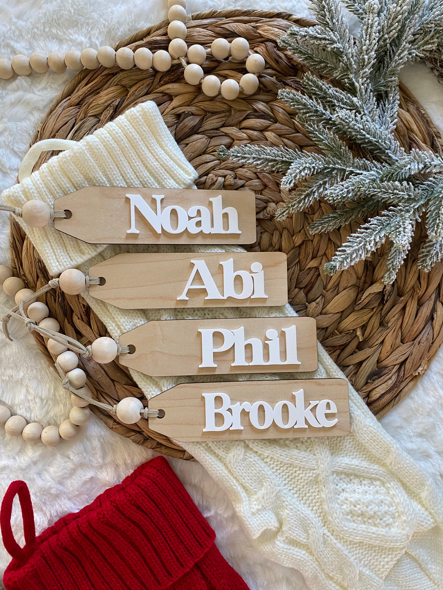 Custom Layered Stocking Tags