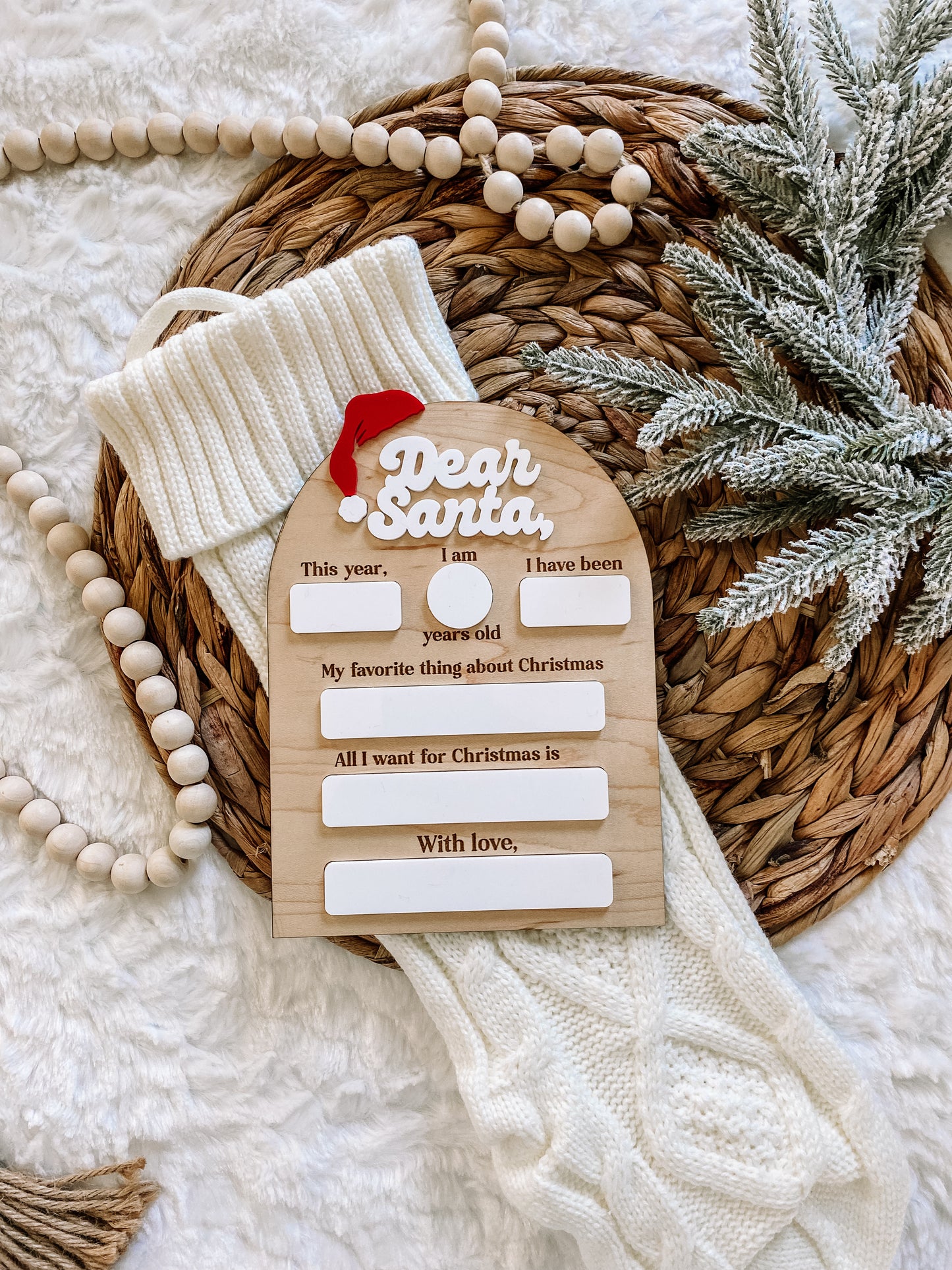 Dear Santa Chistmas Board - Maple