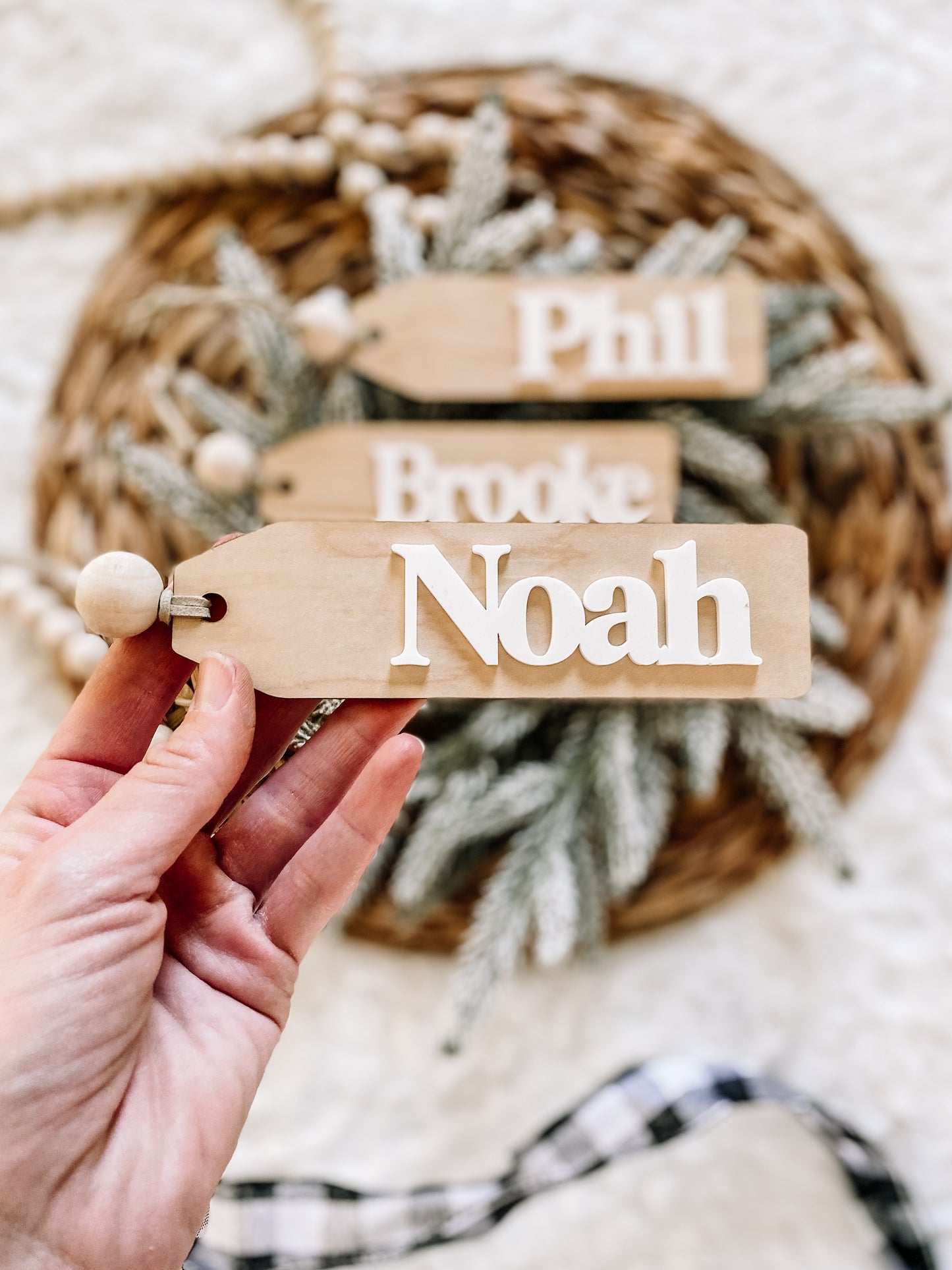 Custom Layered Stocking Tags