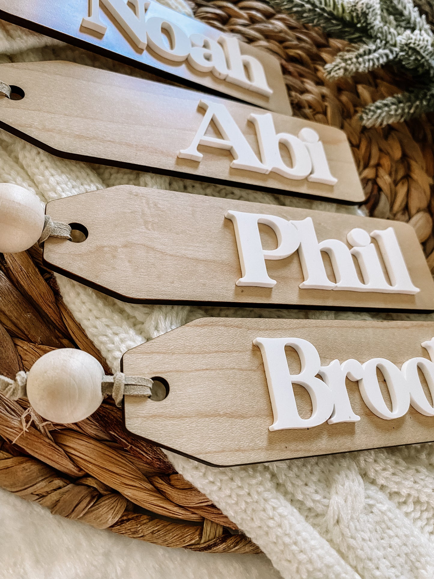 Custom Layered Stocking Tags