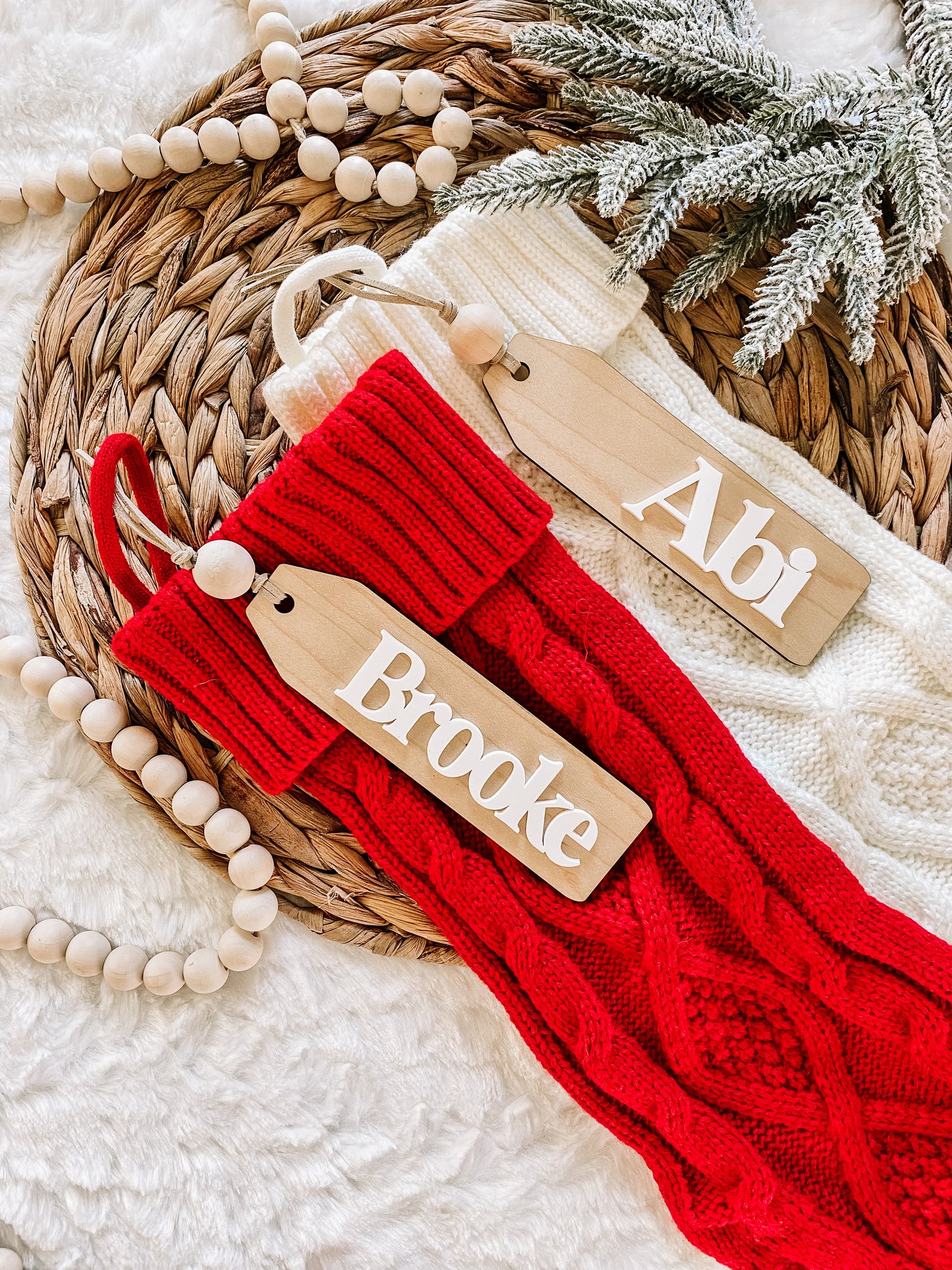 Custom Layered Stocking Tags