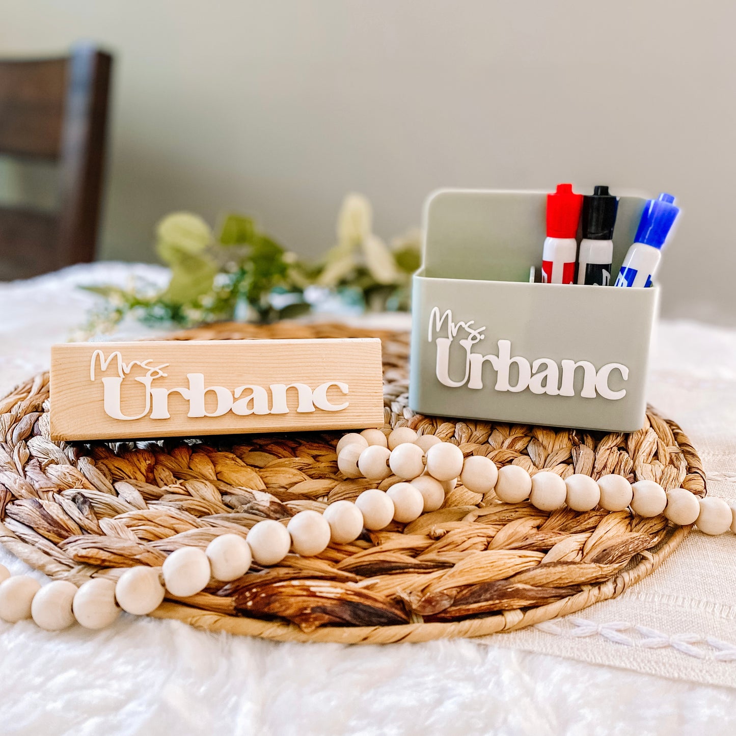 Custom Magnetic Dry Erase Marker Holder with Eraser