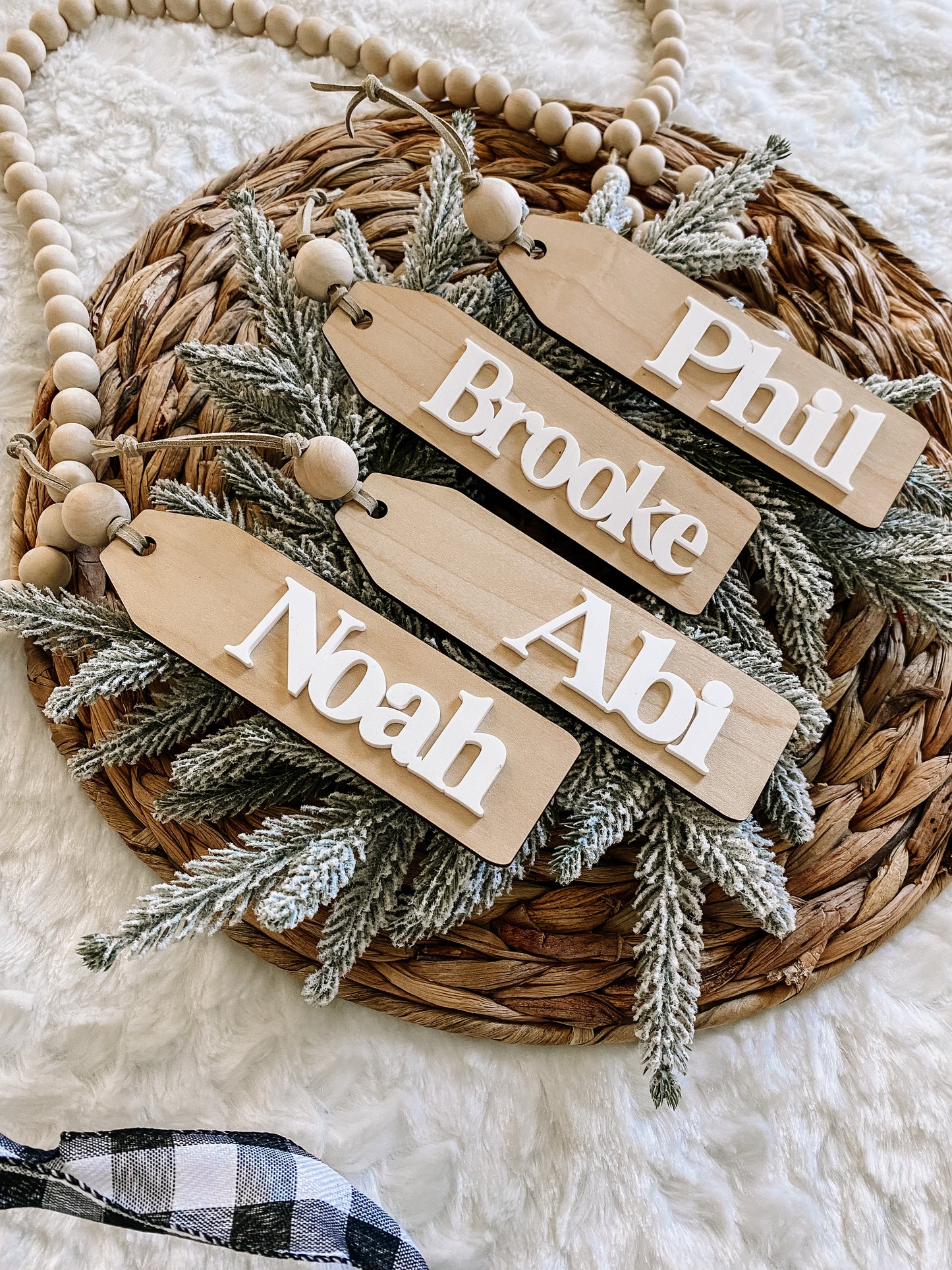 Custom Layered Stocking Tags