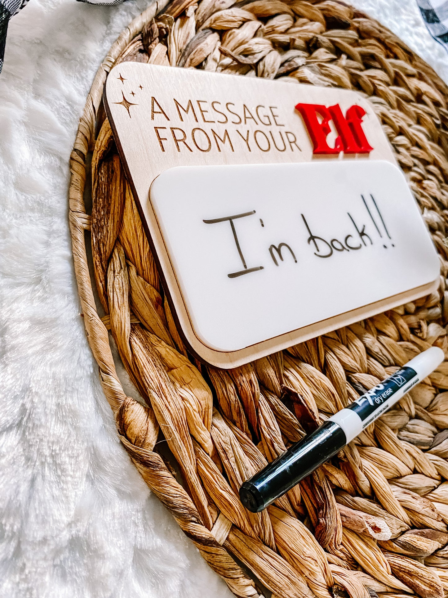 A Message From Your Elf Dry Erase Sign