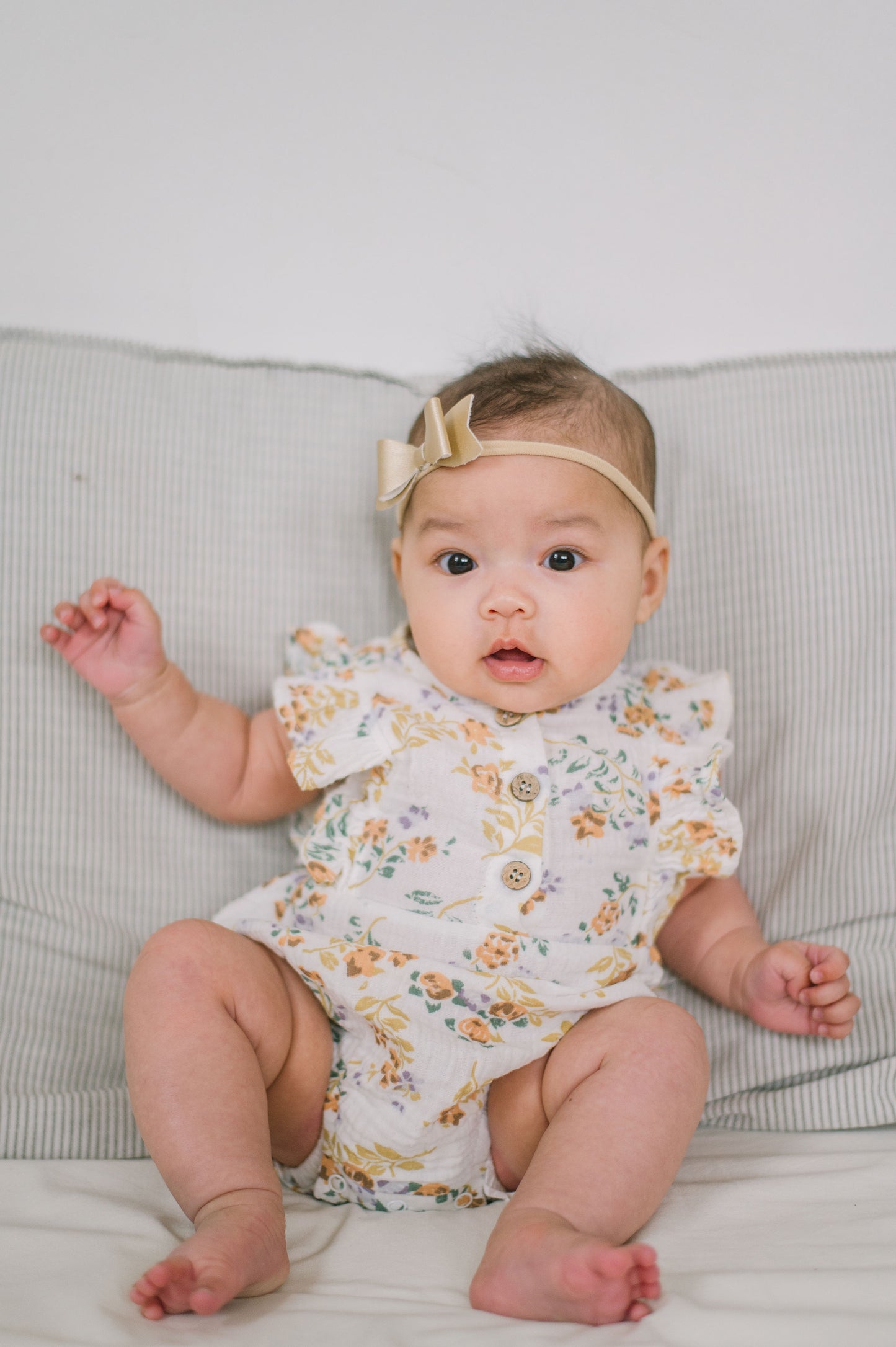White Organic Cotton Romper