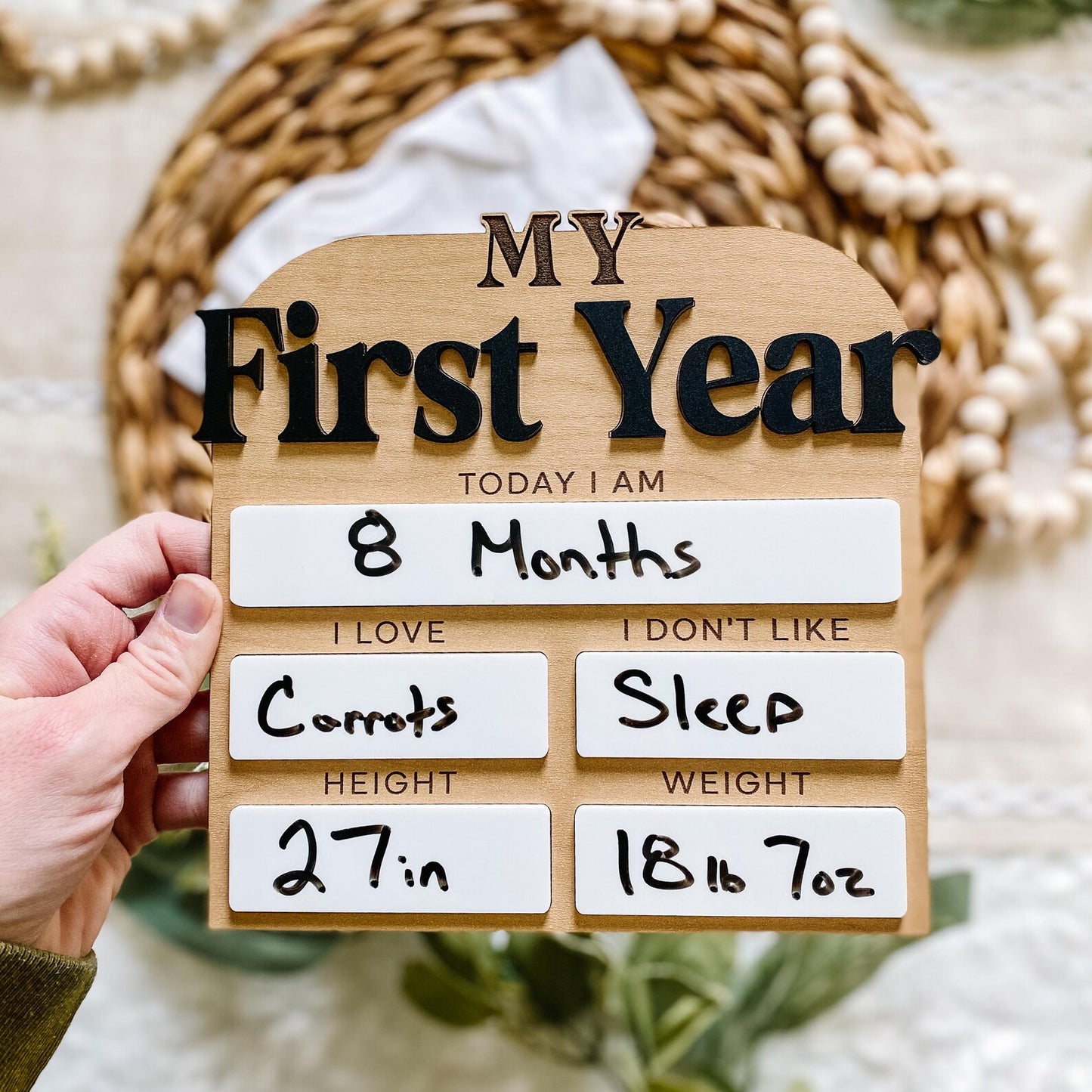 My First Year Monthly Milestone Sign