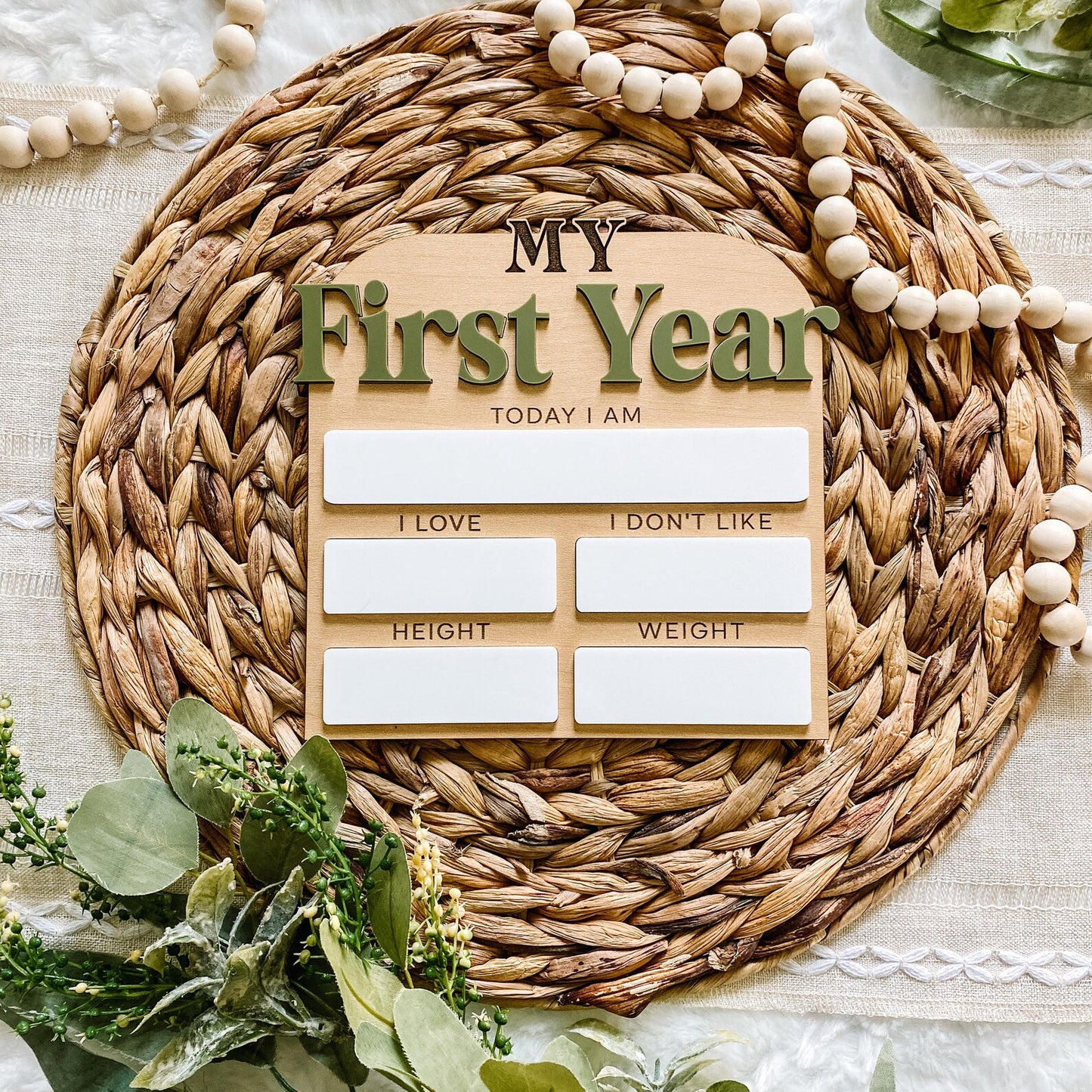 My First Year Monthly Milestone Sign