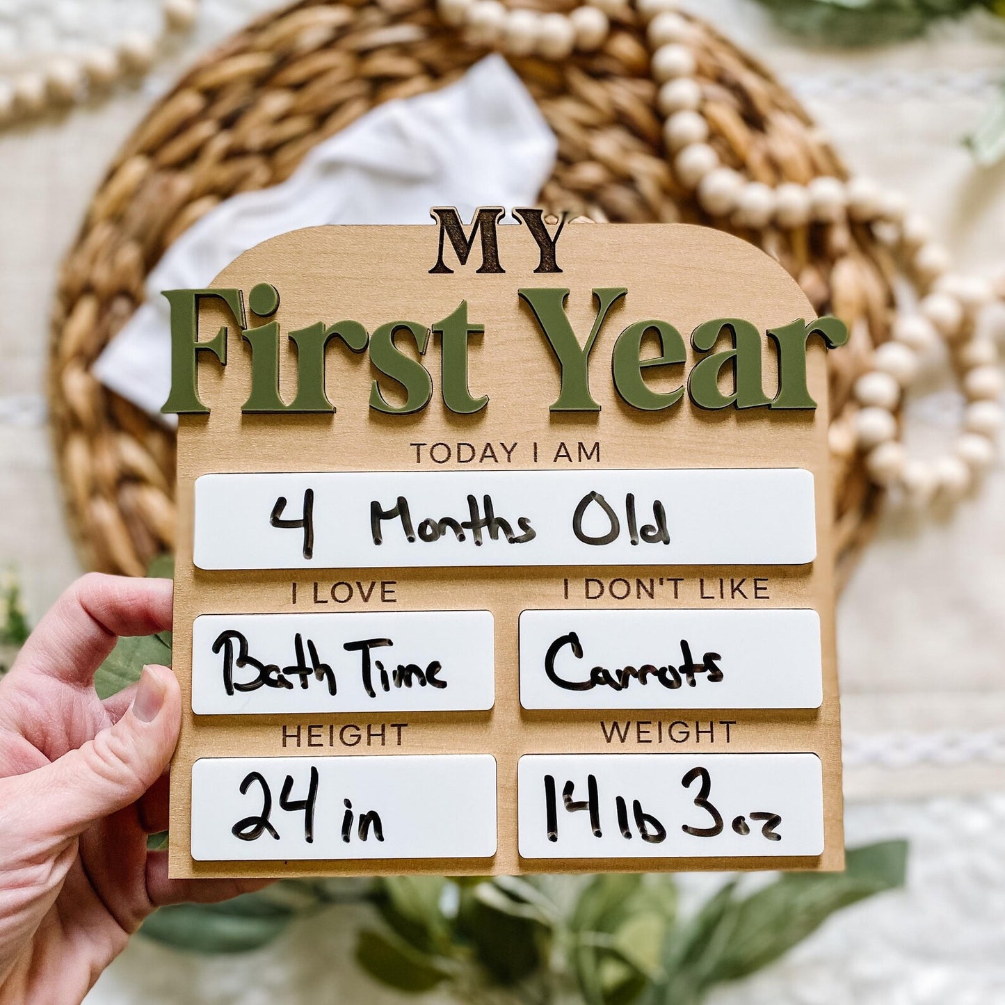 My First Year Monthly Milestone Sign