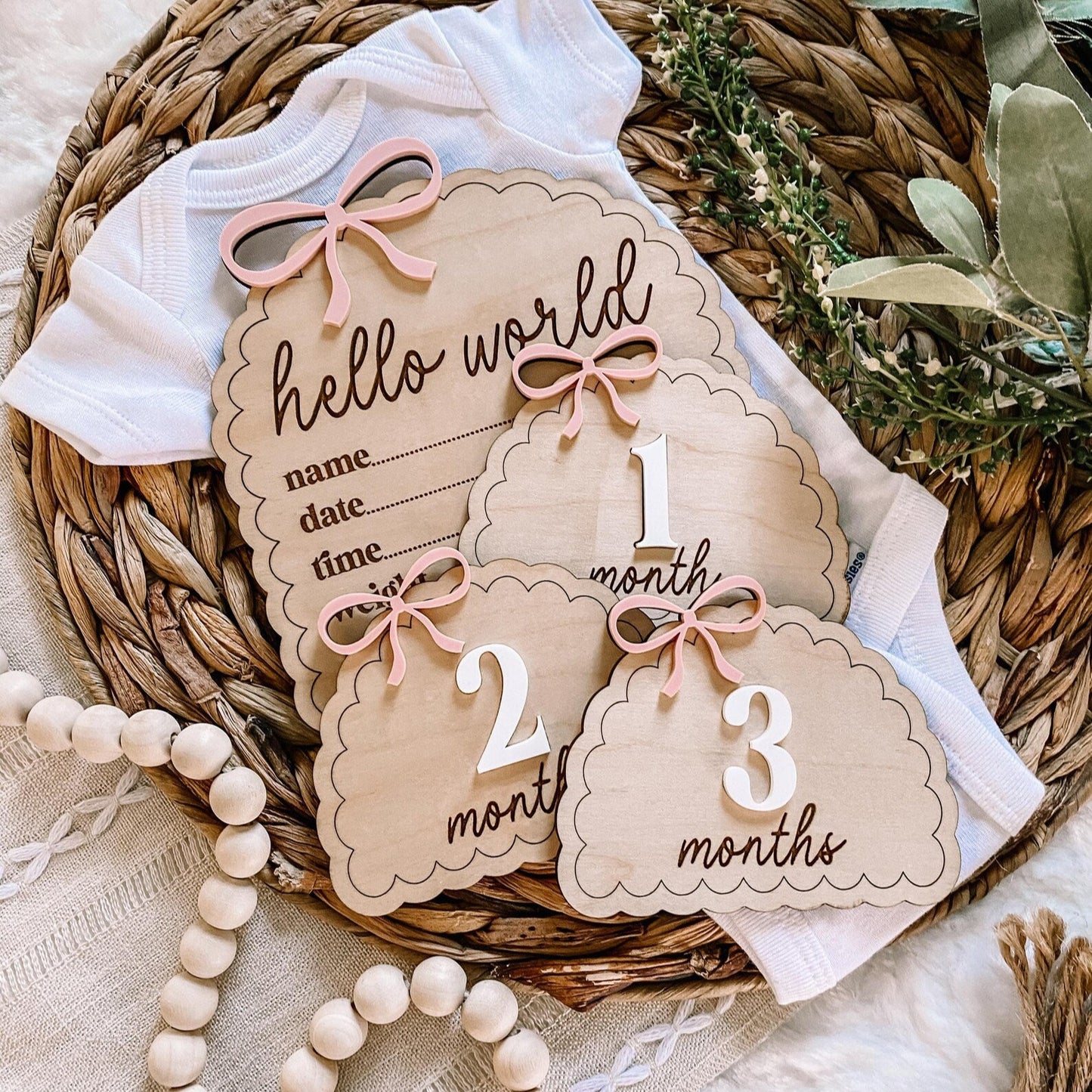Dainty Bow Monthly Milestone Set