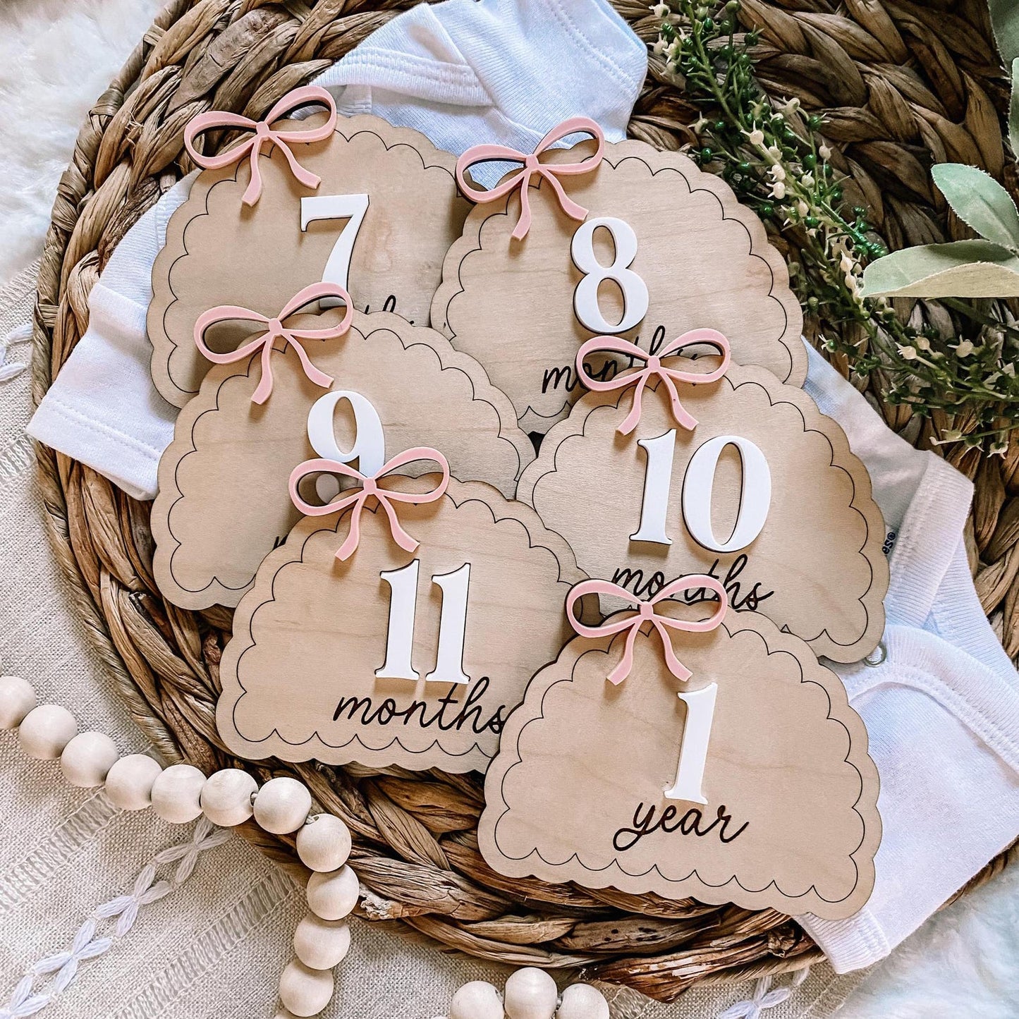 Dainty Bow Monthly Milestone Set