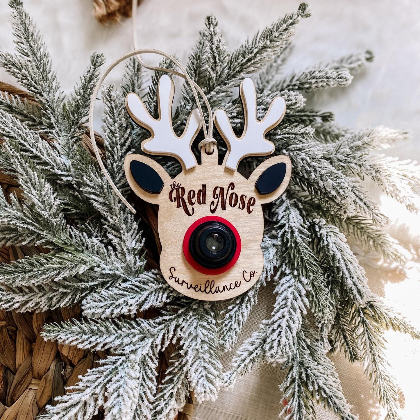 Red Nose Surveillance Santa Cam Ornament