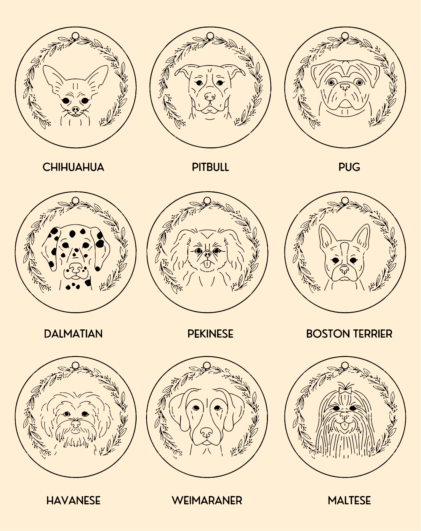 Custom Dog Breed Ornament