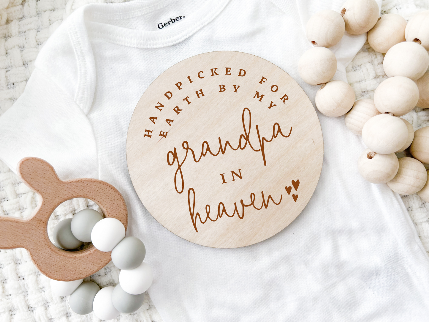 Customized Handpicked For Earth Wood Baby Sign