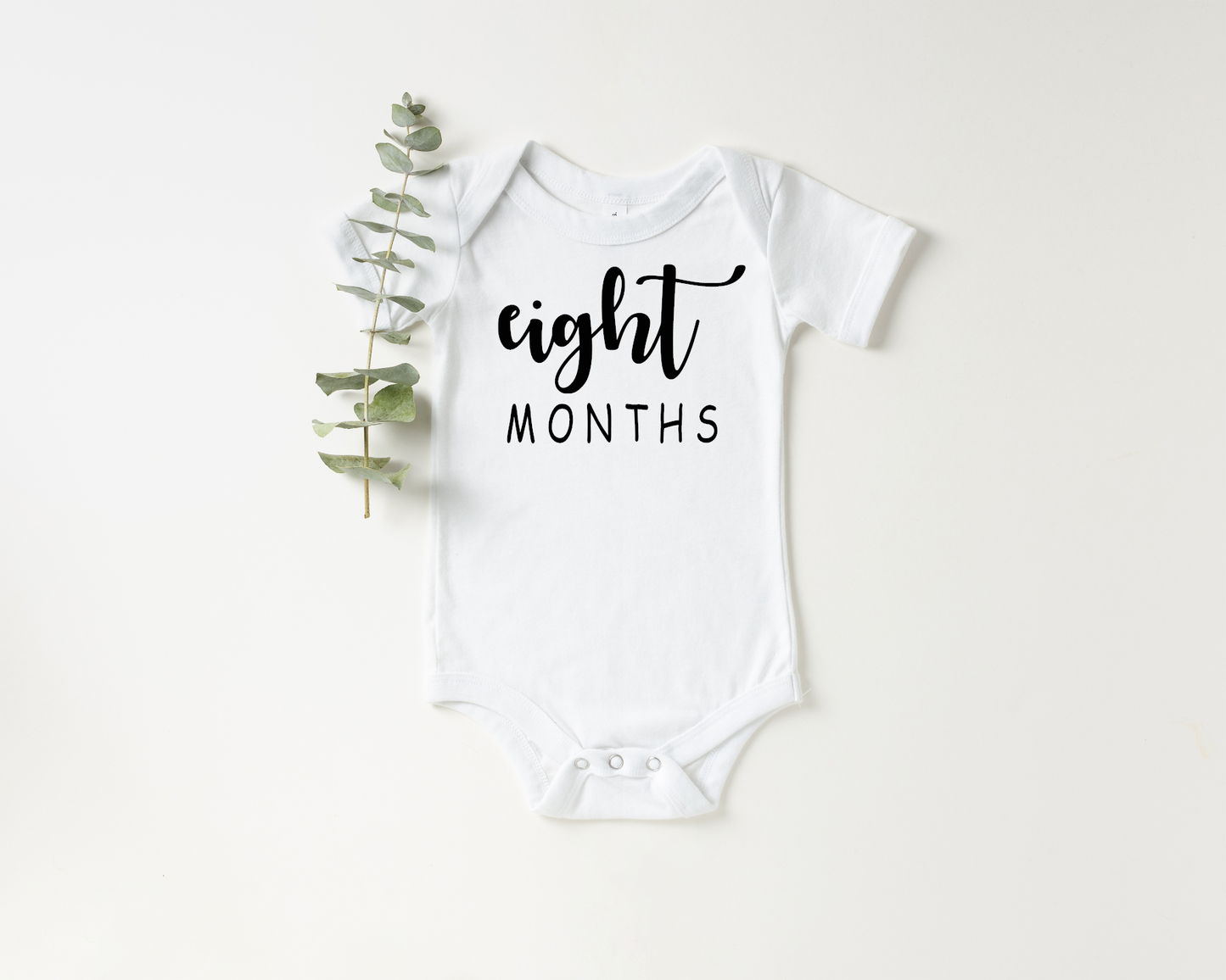 Eight Month Milestone Onesie