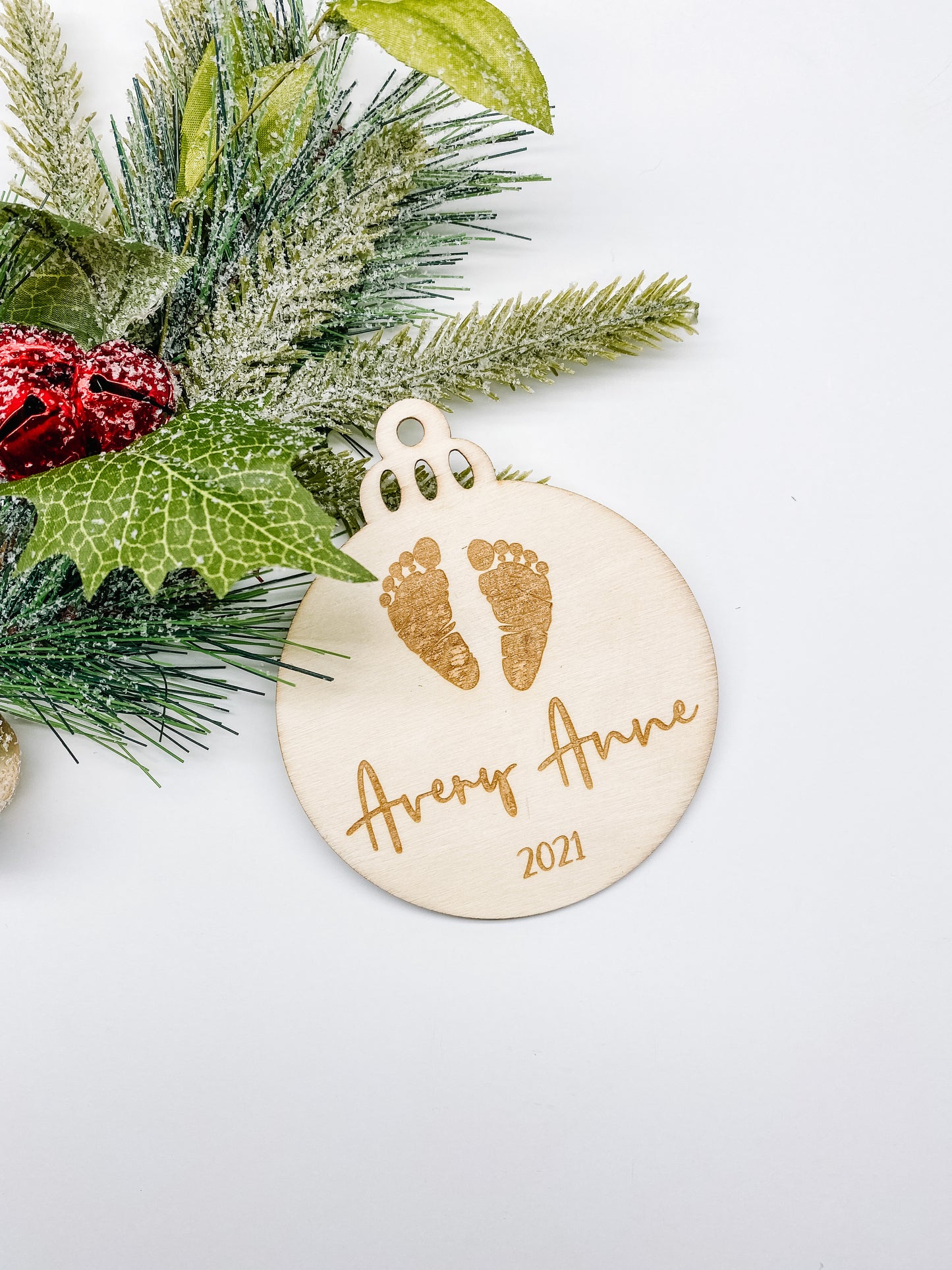 Foot Print First Christmas Ornament