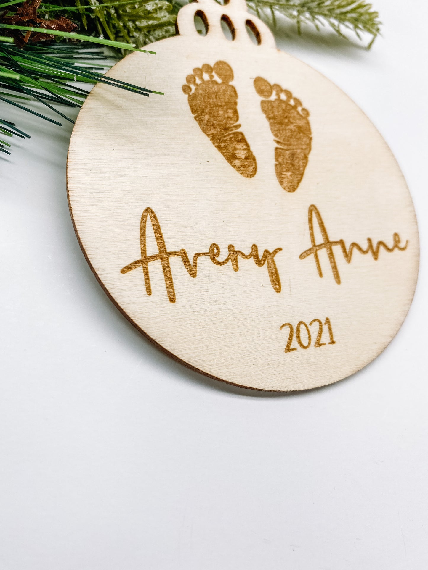 Foot Print First Christmas Ornament