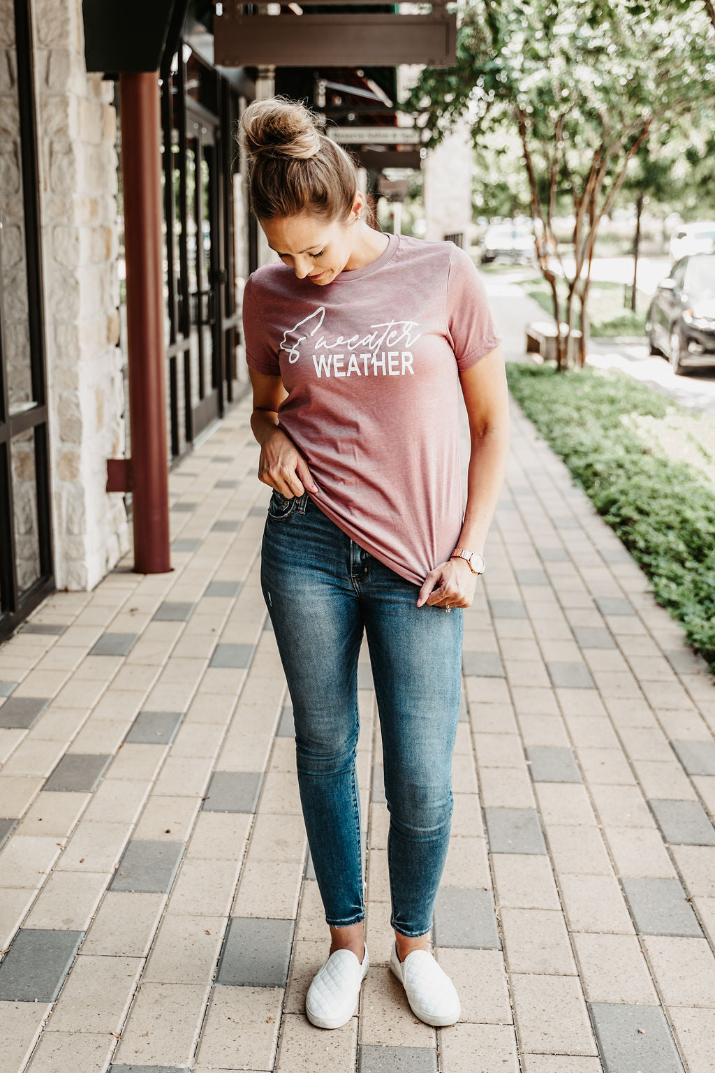 Sweater Weather Tee - Mauve