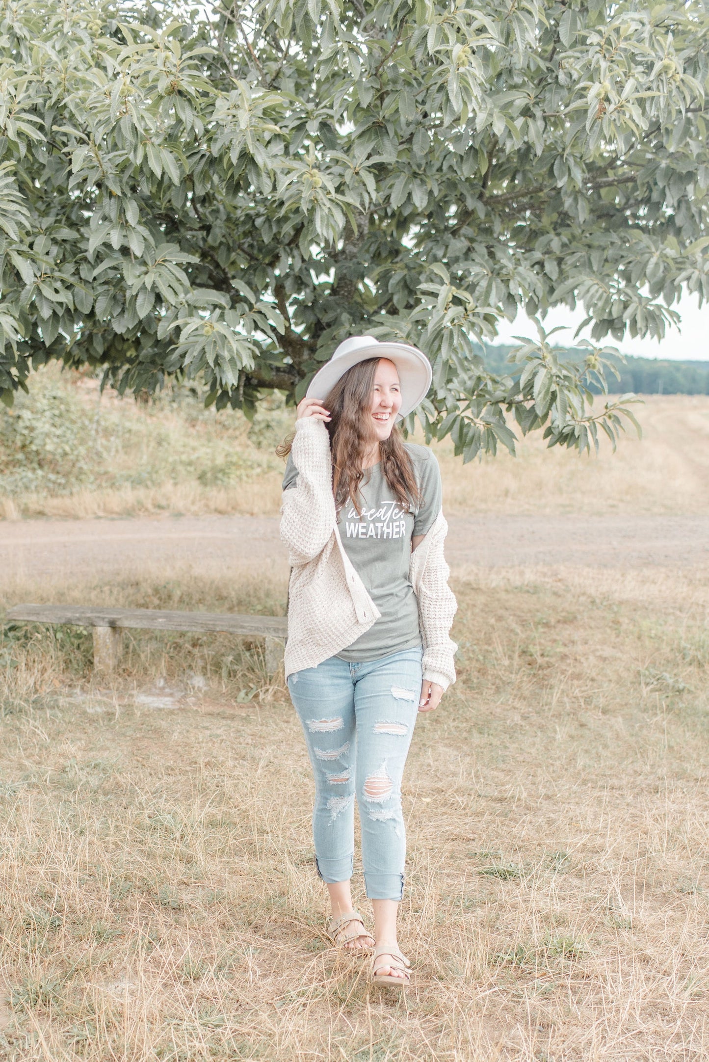 Sweater Weather Tee - Military Green