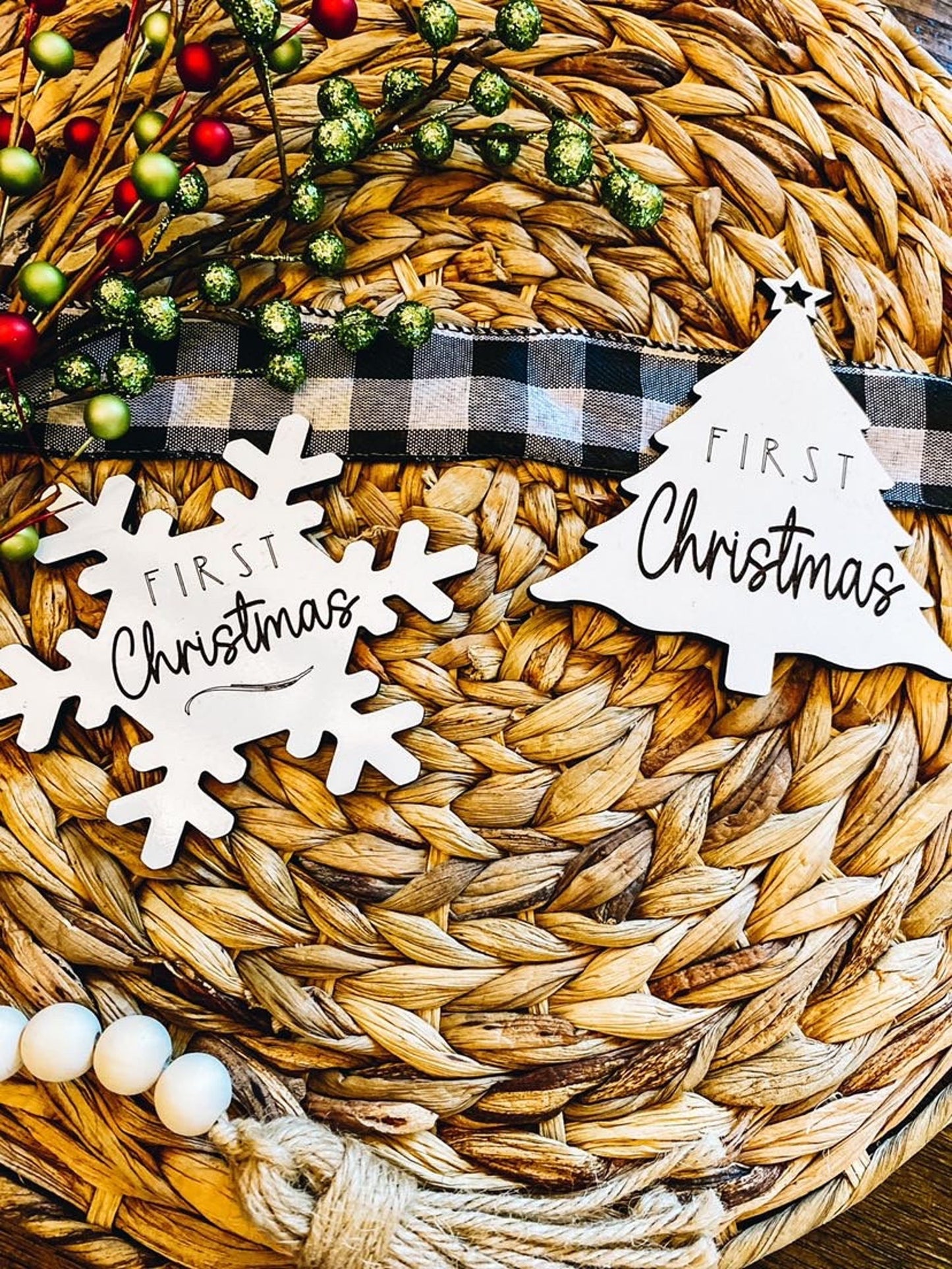 Baby's First Chrstmas Milestone Sign - Tree