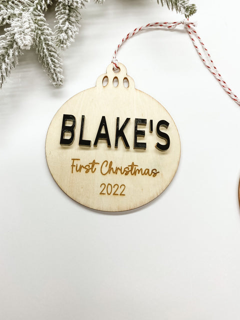 3D Baby's 1st First Christmas Ornament
