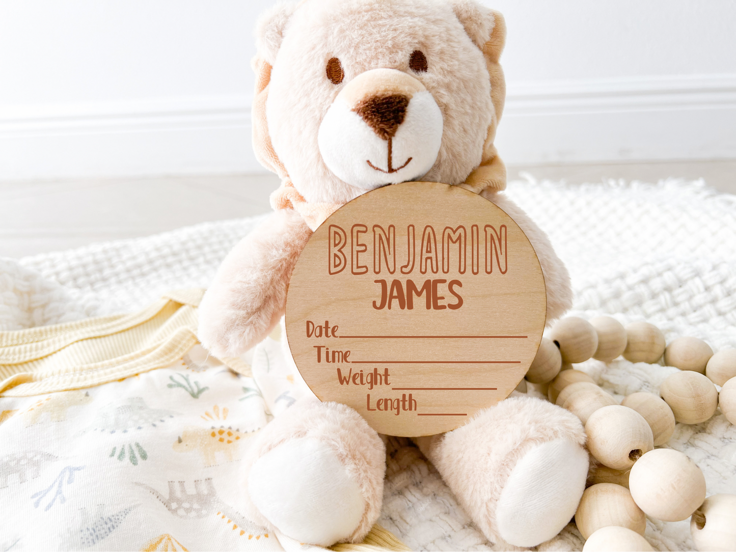 Custom Birth Announcement Stat Disc - Ben James Bubble 2