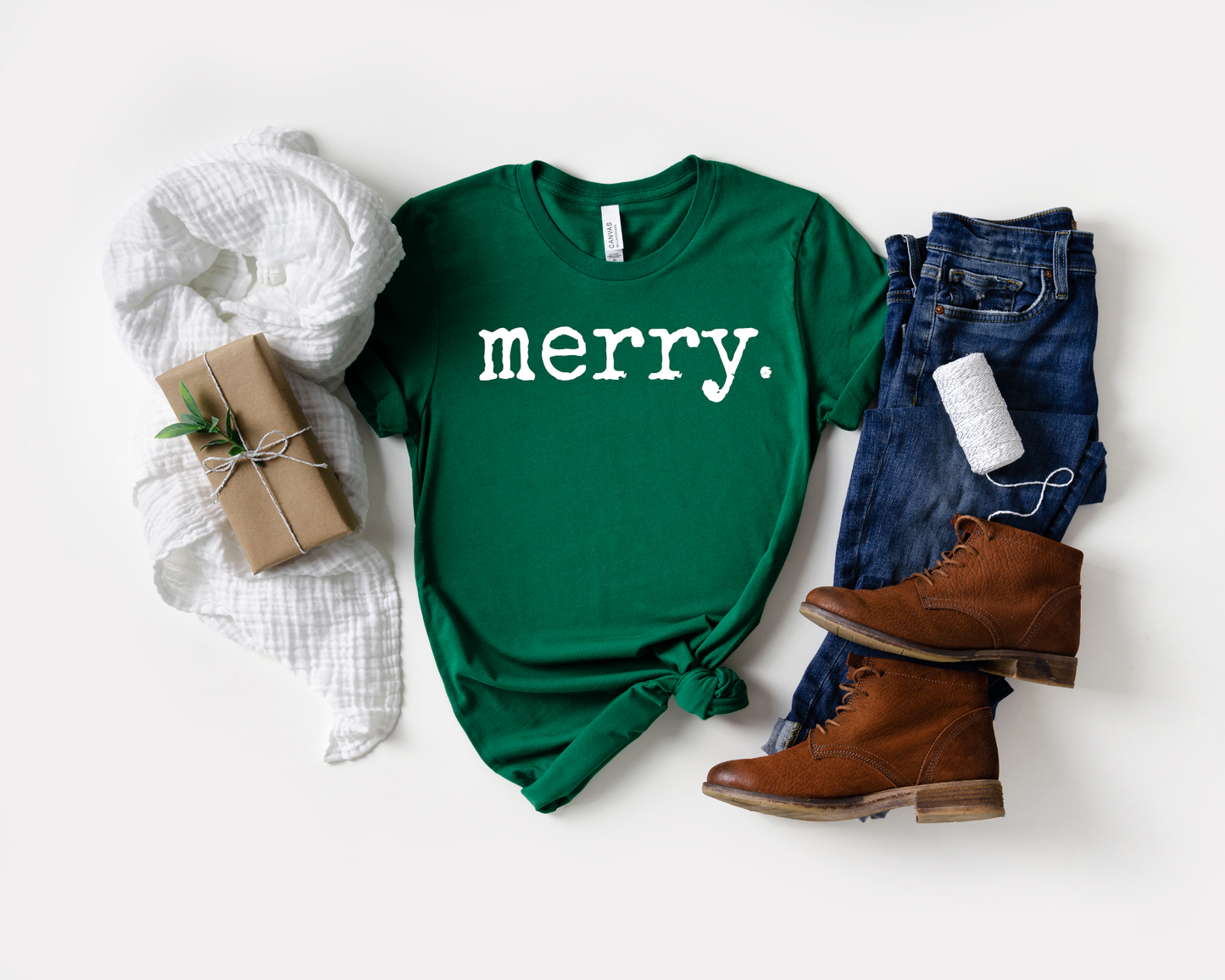 Merry. Simple Classic Holiday Tee