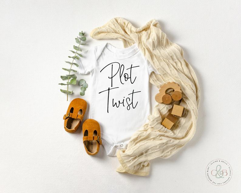 Plot Twist Script Announcement Onesie