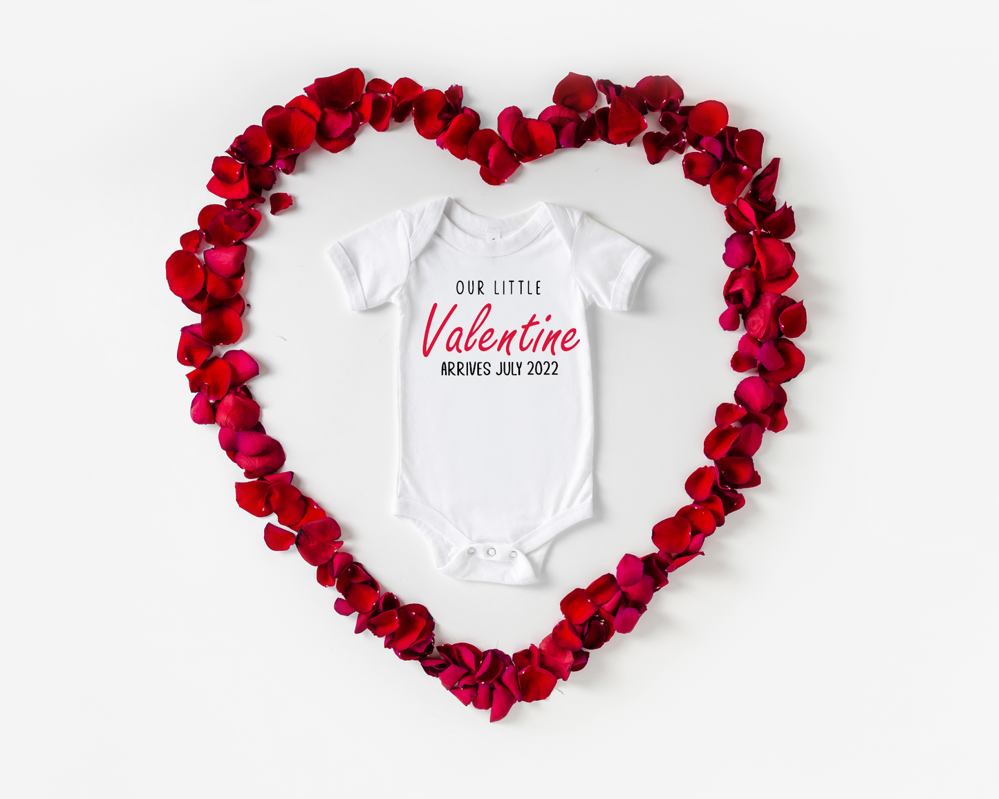 Our Little Valentine Arrives Onesie