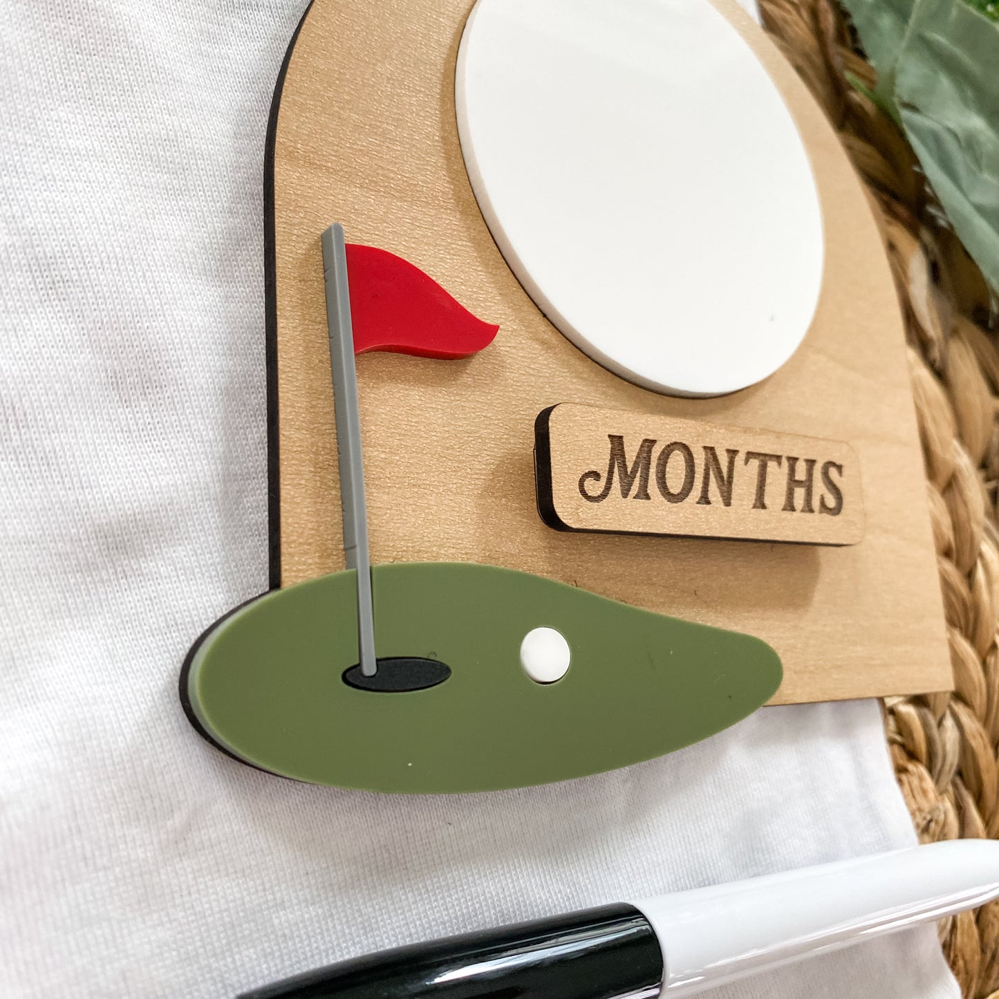 Monthly Dry Erase Milestone Sign - Golf