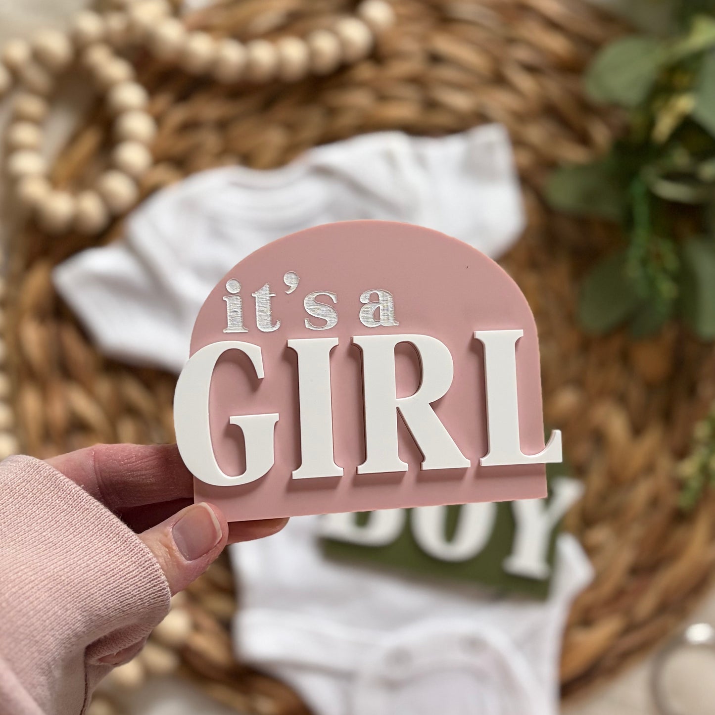 It’s a Boy/It’s a Girl Gender Reveal Sign - Full Acrylic