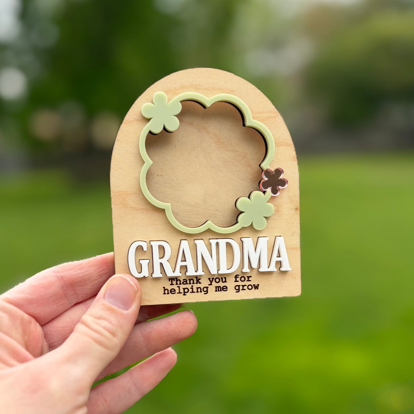 Thank You For Helping Me Grow - Small Customizable Photo Magnet