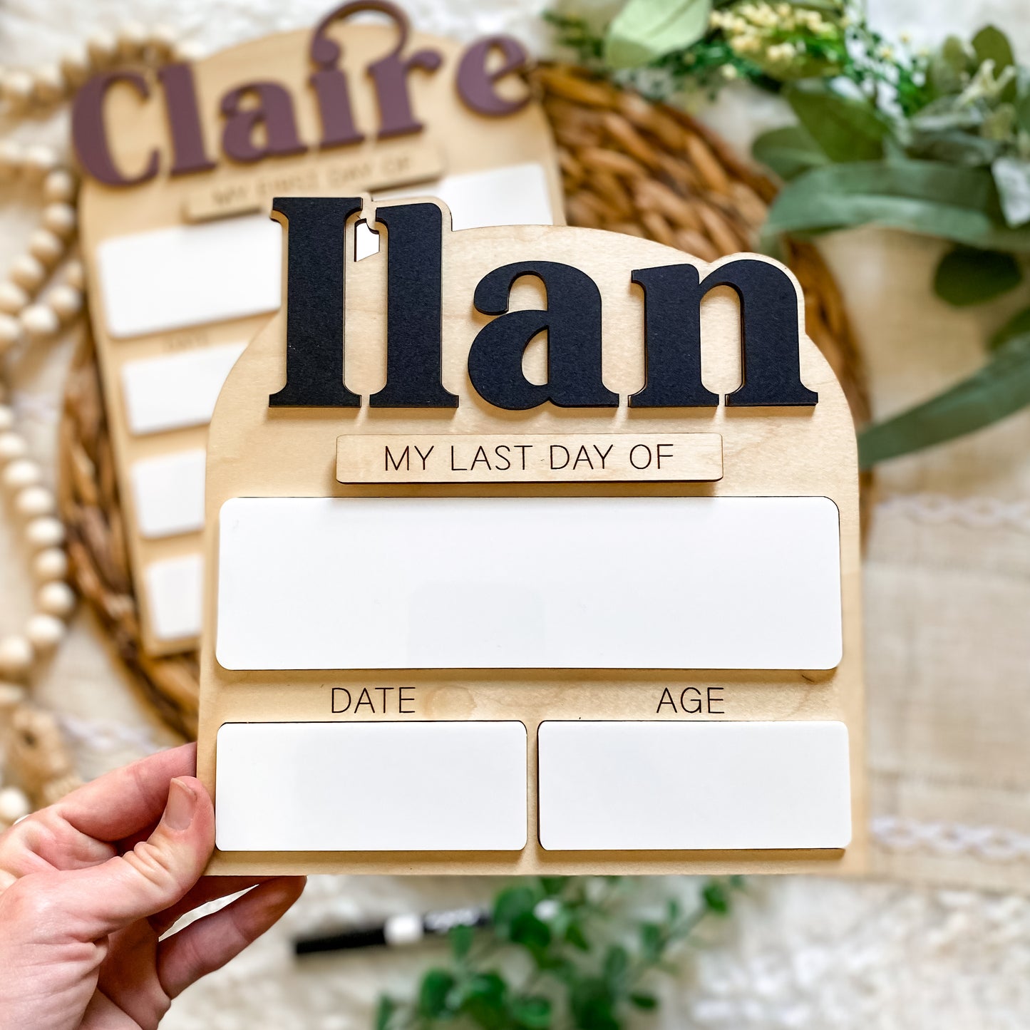 Custom First and Last Day of School Sign - Wood Backer