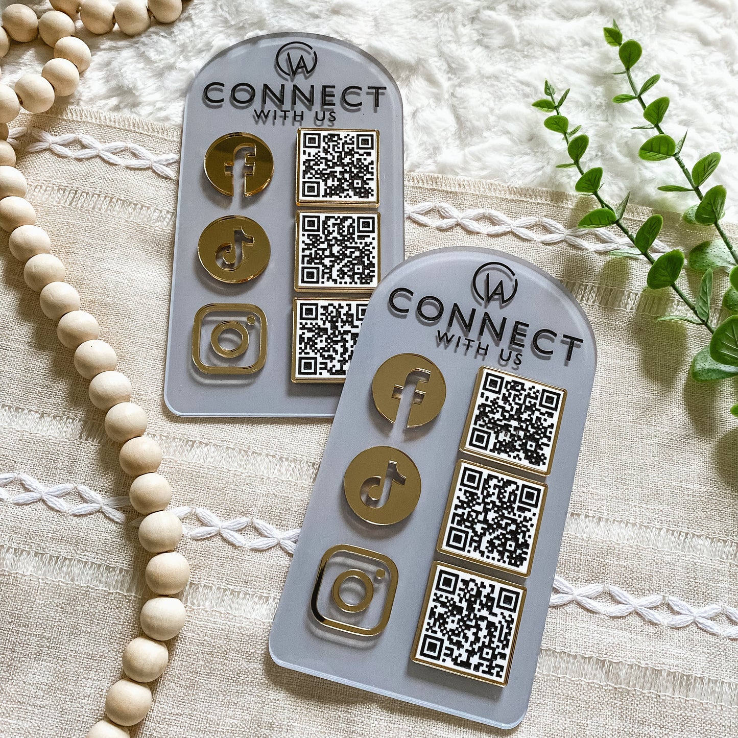Custom Slim 3 QR Code Sign
