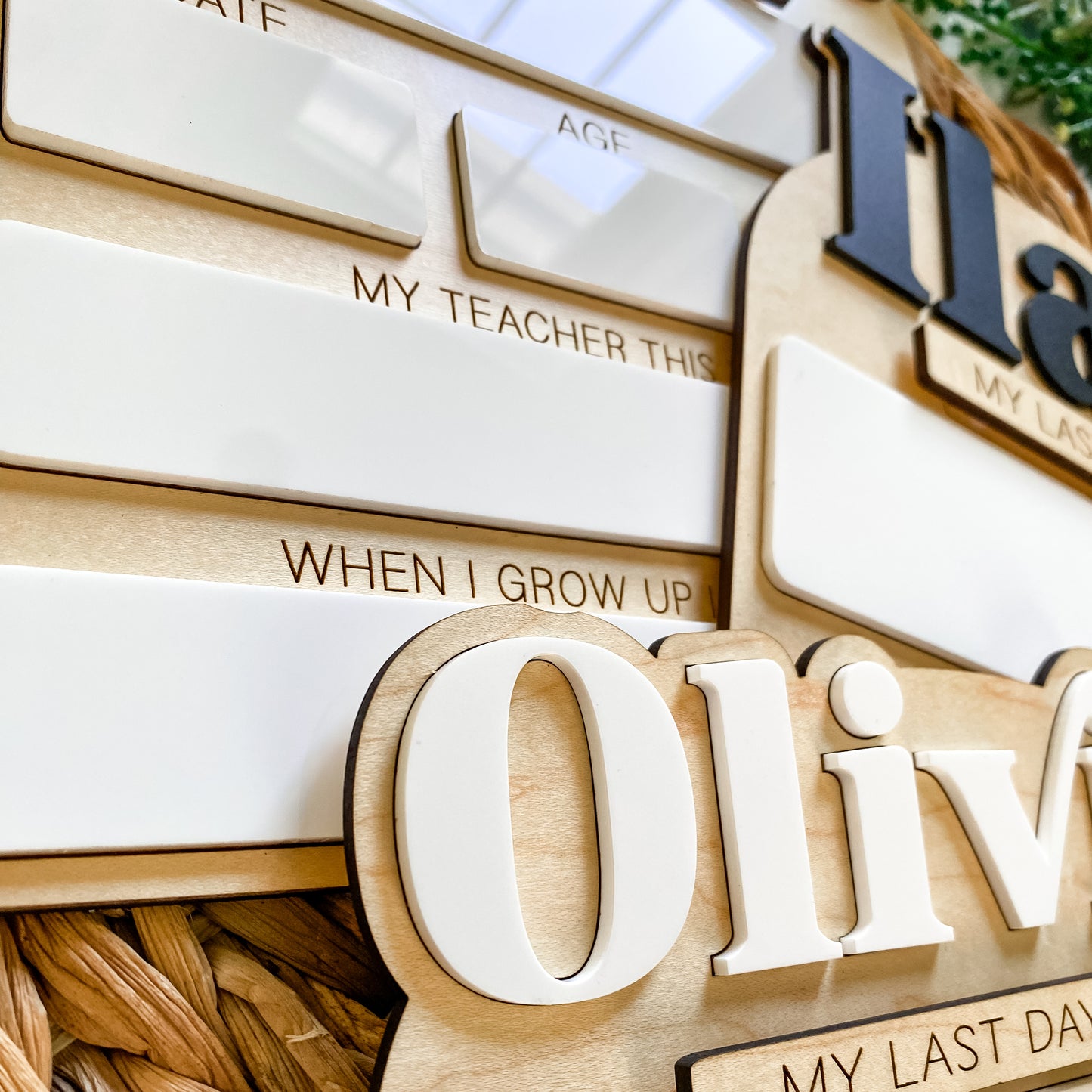 Custom First and Last Day of School Sign - Wood Backer