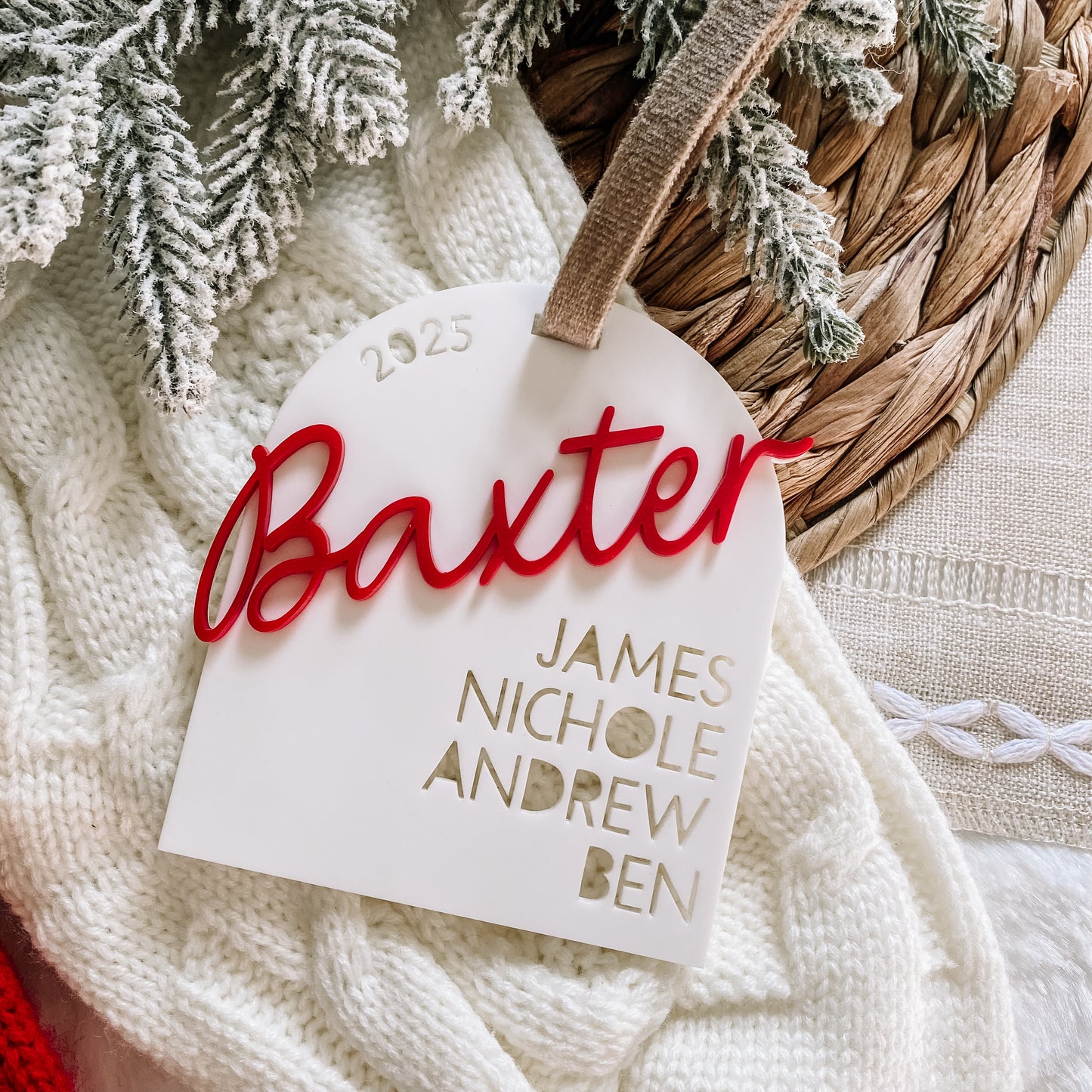 Custom Family Ornament - Acrylic Cutout