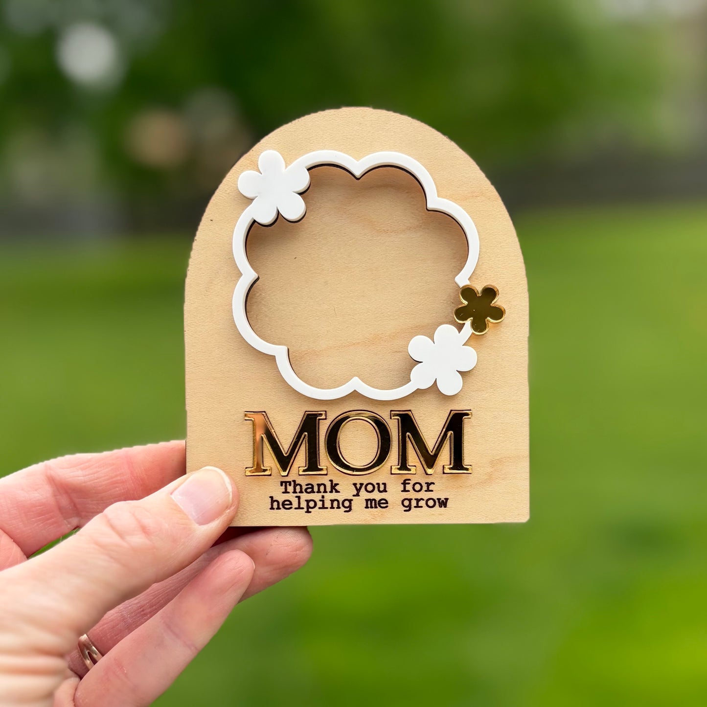 Thank You For Helping Me Grow - Small Customizable Photo Magnet