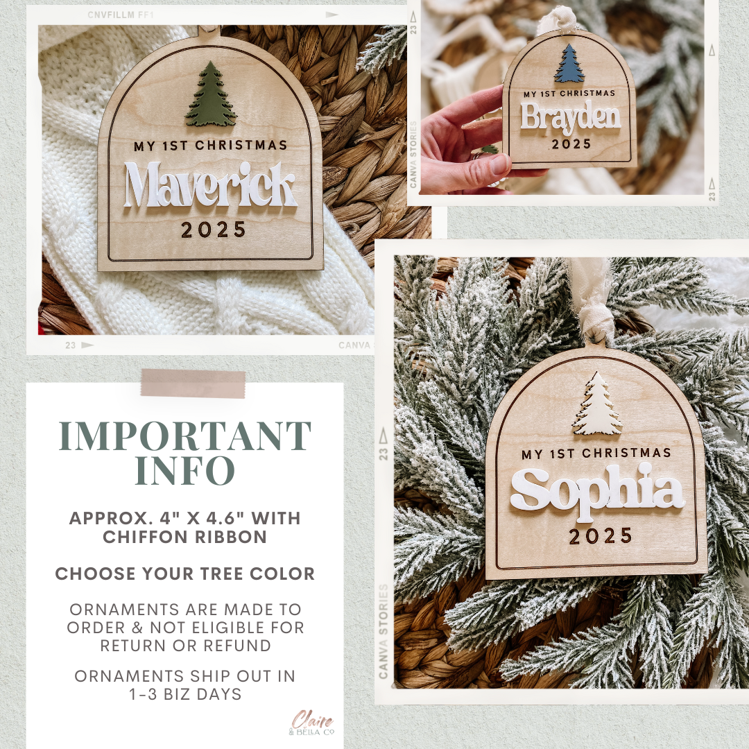 Baby’s 1st Christmas Ornament- Tree