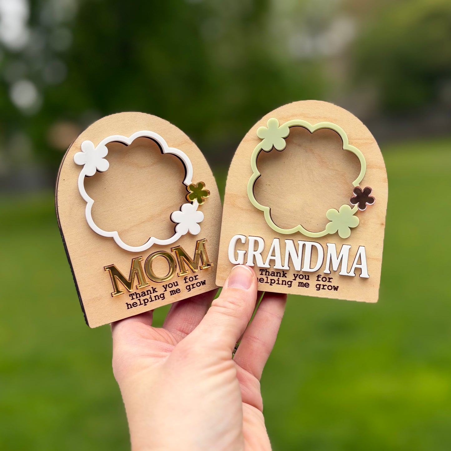 Thank You For Helping Me Grow - Small Customizable Photo Magnet