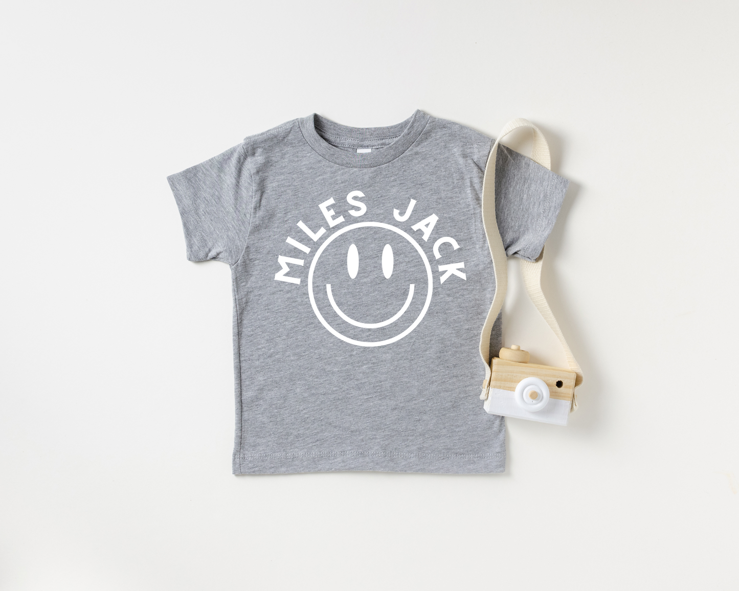 Custom Smiley Face Name Kid's Tee