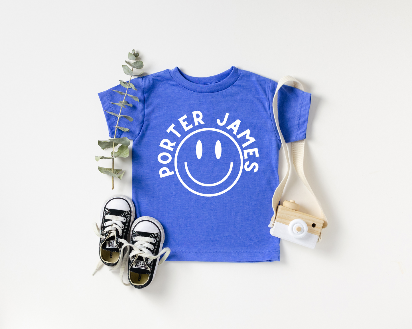 Custom Smiley Face Name Kid's Tee