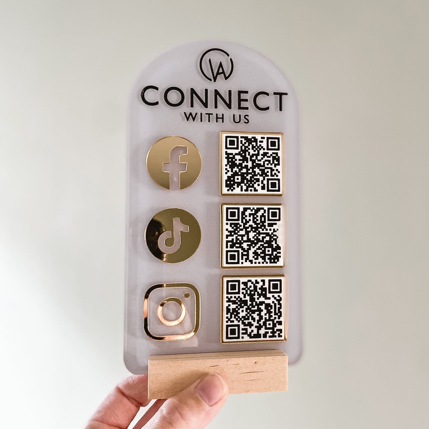 Custom Slim 3 QR Code Sign