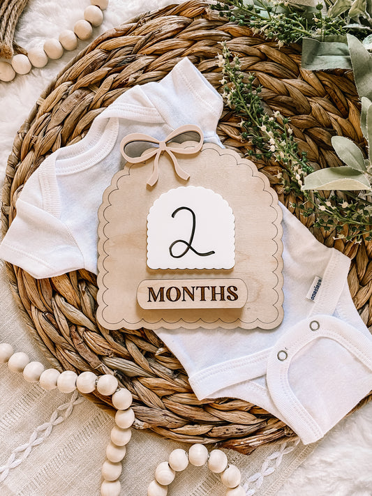 Dainty Bow Monthly Dry Erase Milestone Sign